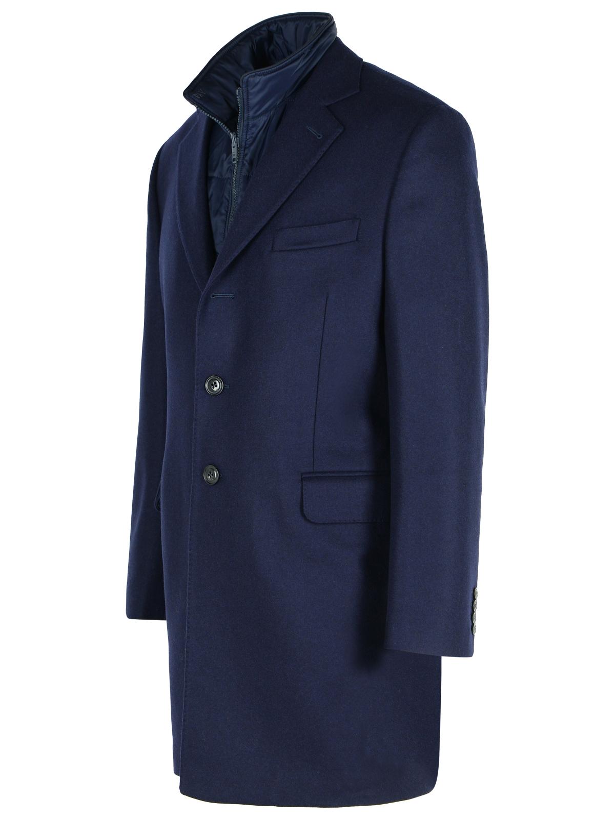 Fay Blue Wool Blend Coat Men FAY