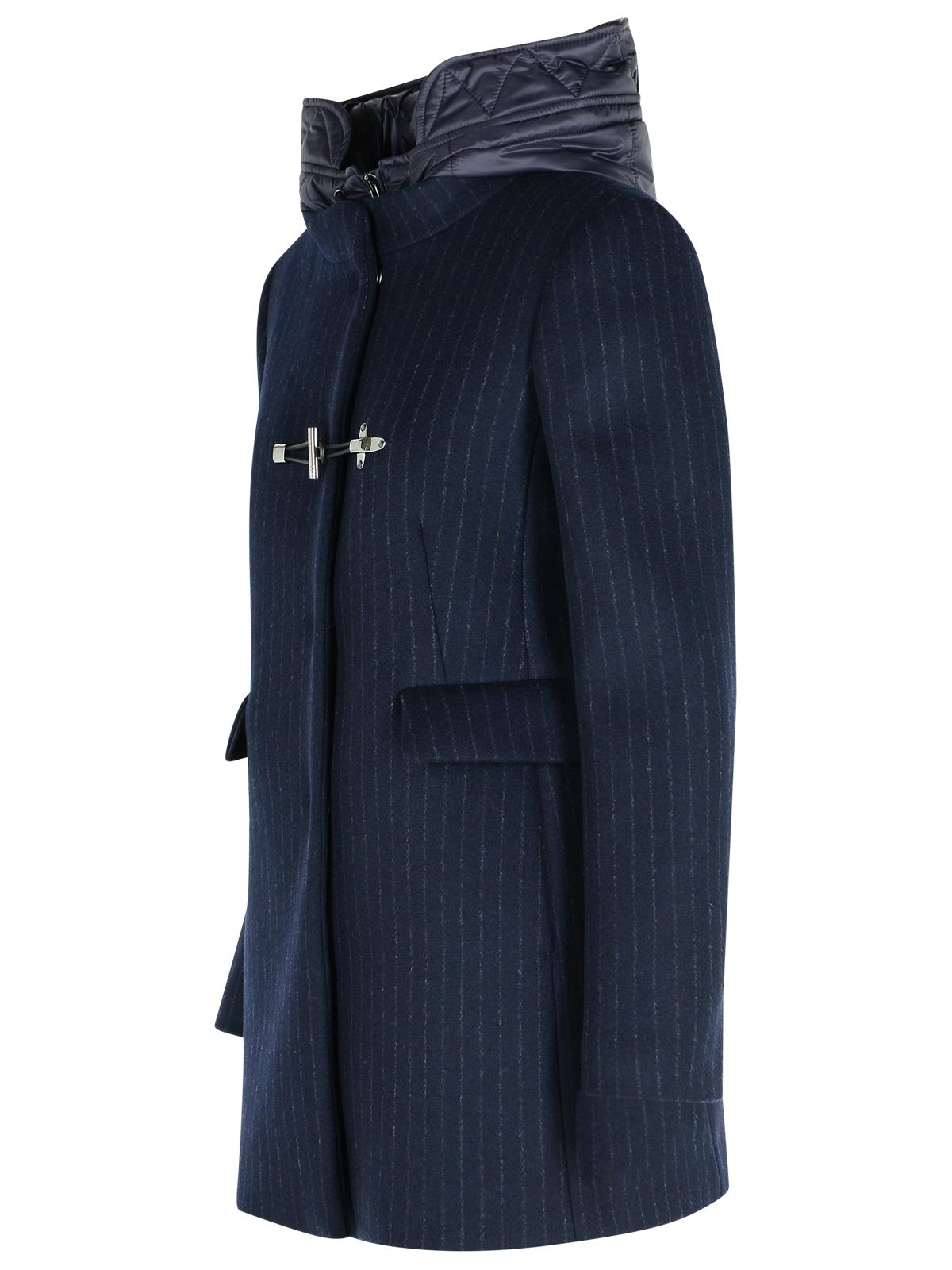 Fay Navy Wool Blend Coat Women