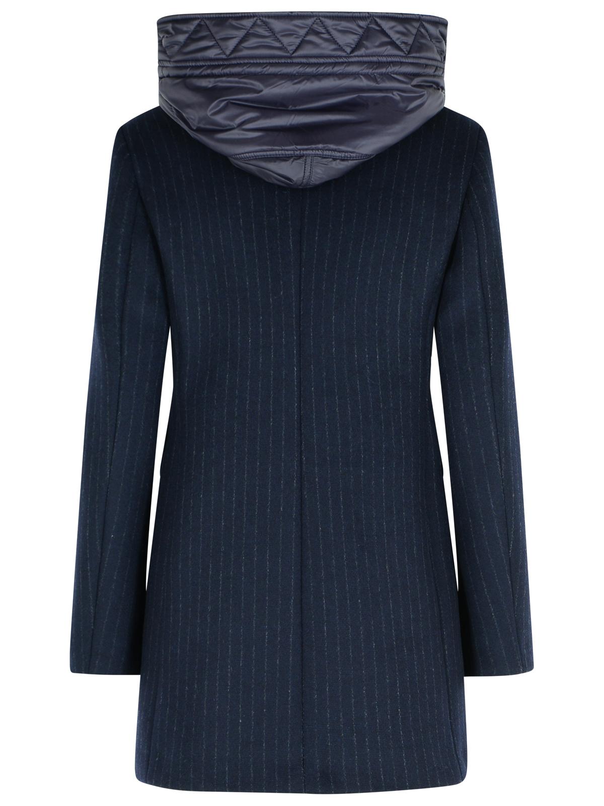 Fay Navy Wool Blend Coat Women