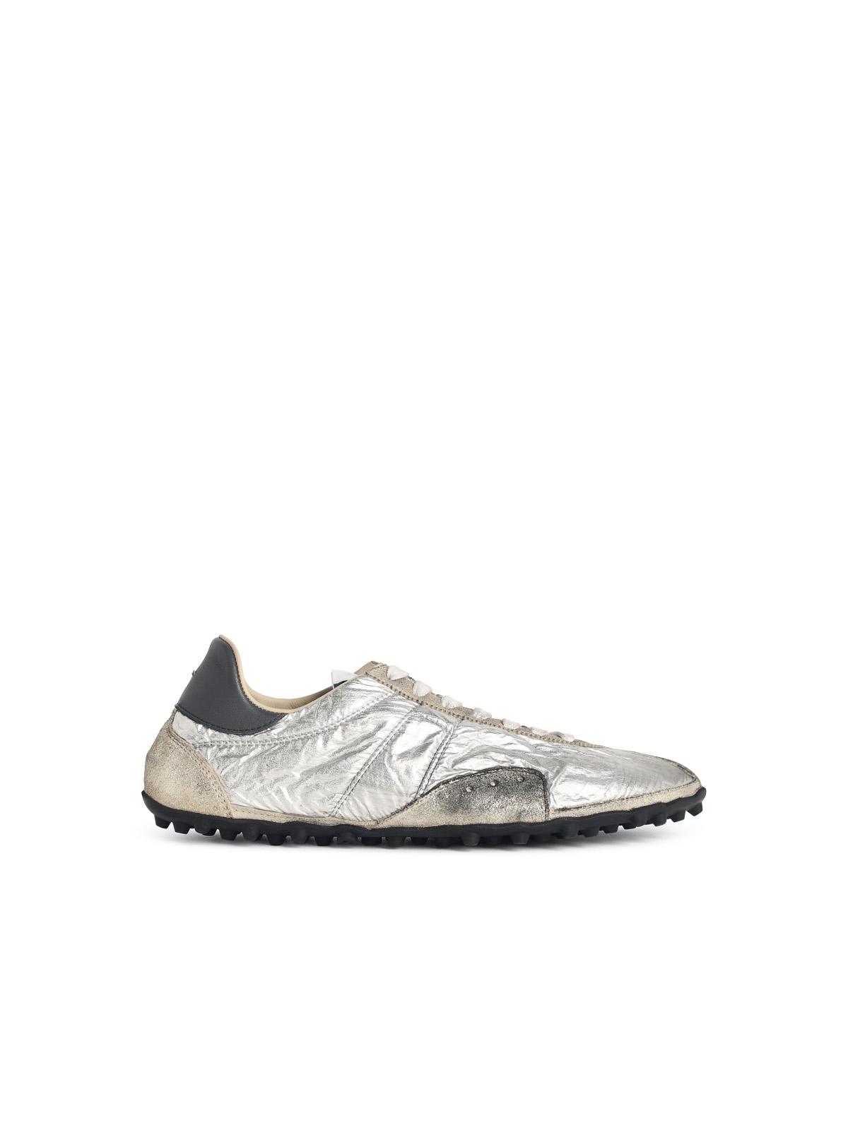 Maison Margiela 'Sprinters' Silver Polyester Sneakers Men MAISON MARGIELA