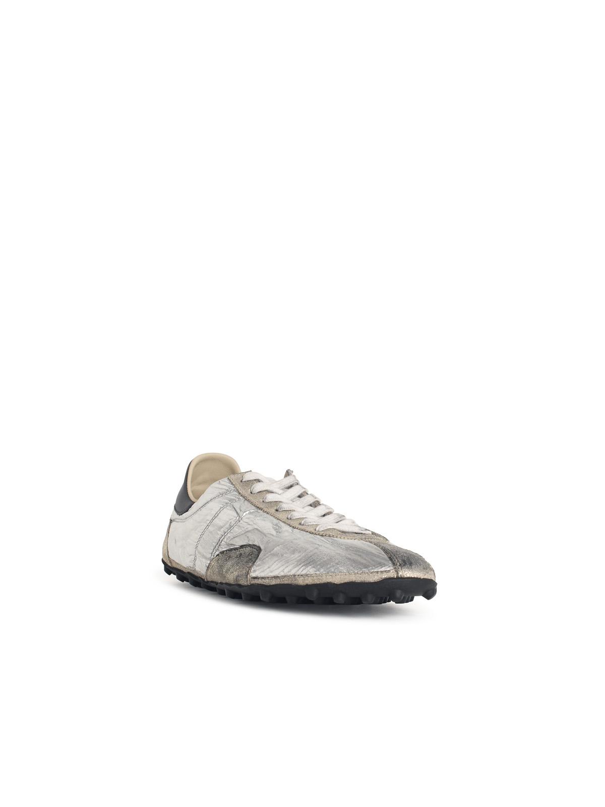 Maison Margiela 'Sprinters' Silver Polyester Sneakers Men MAISON MARGIELA