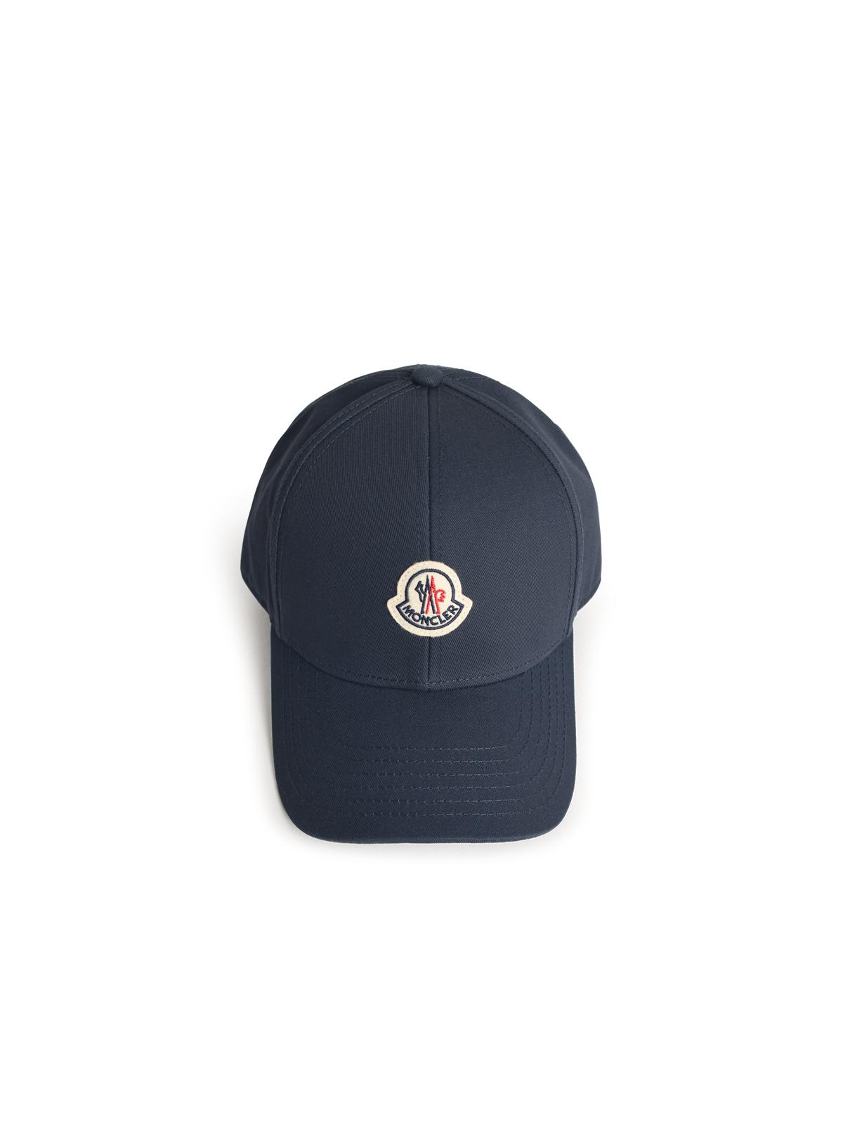Moncler Blue Cotton Cap Men MONCLER
