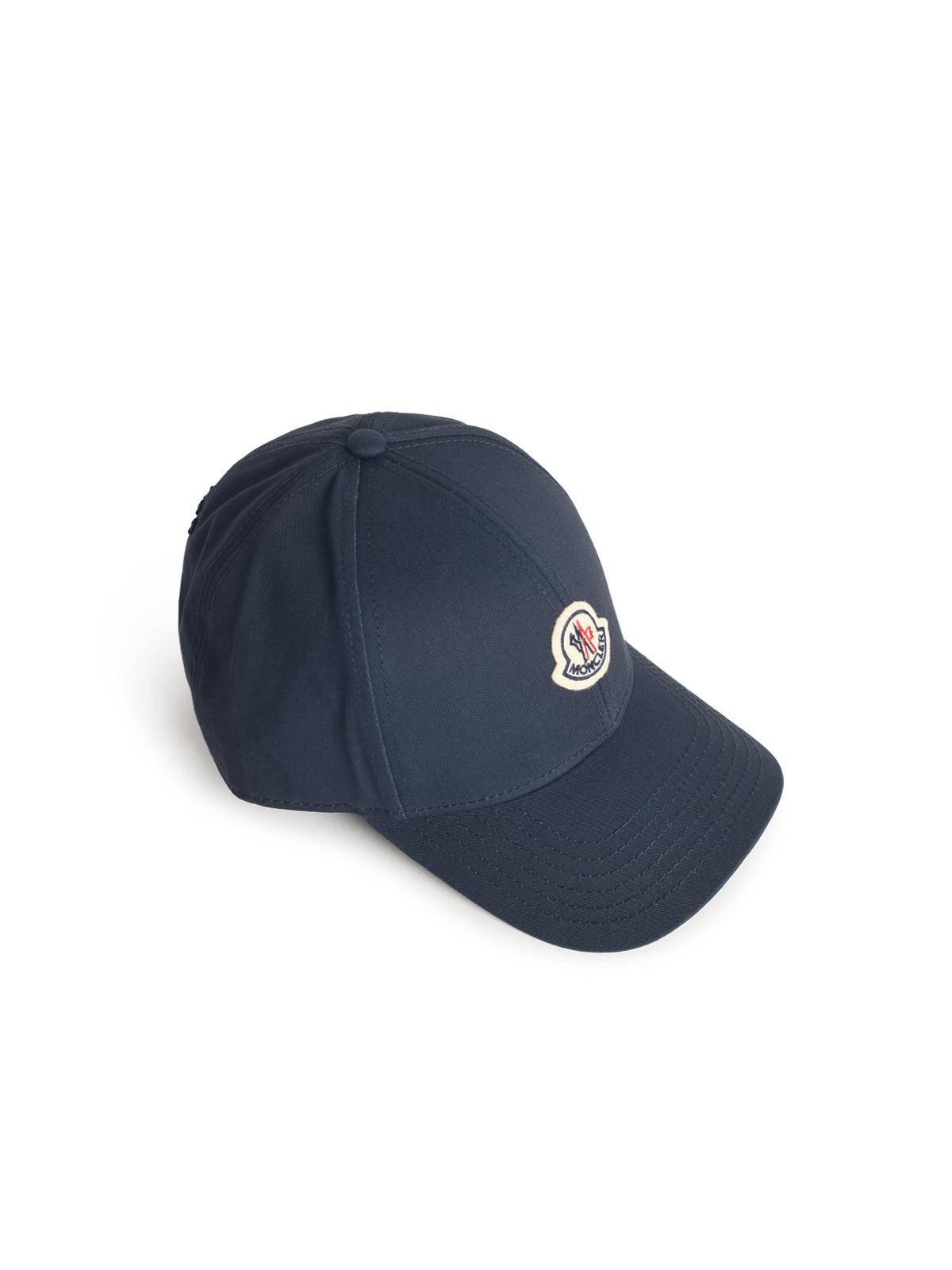 Moncler Blue Cotton Cap Men MONCLER