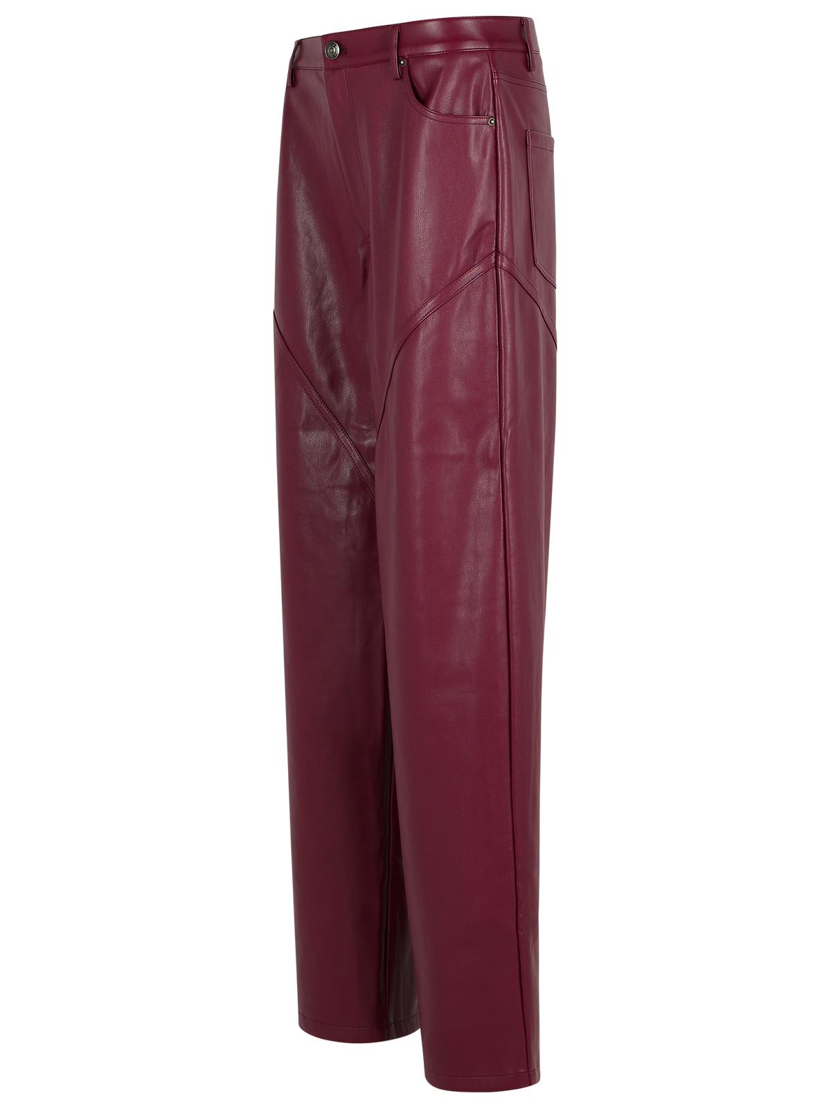 Rotate Burgundy Polyester Pants Women