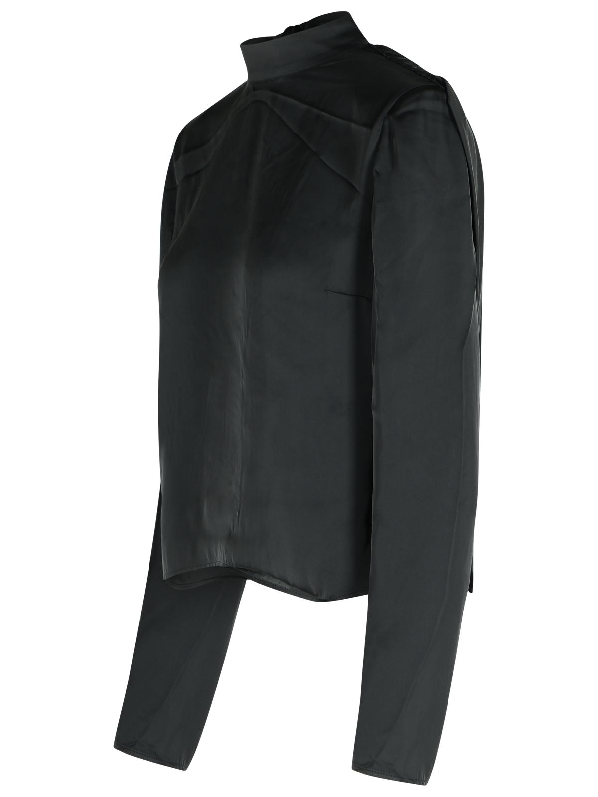 Rotate Draped Top In Black Polyester Women ROTATE