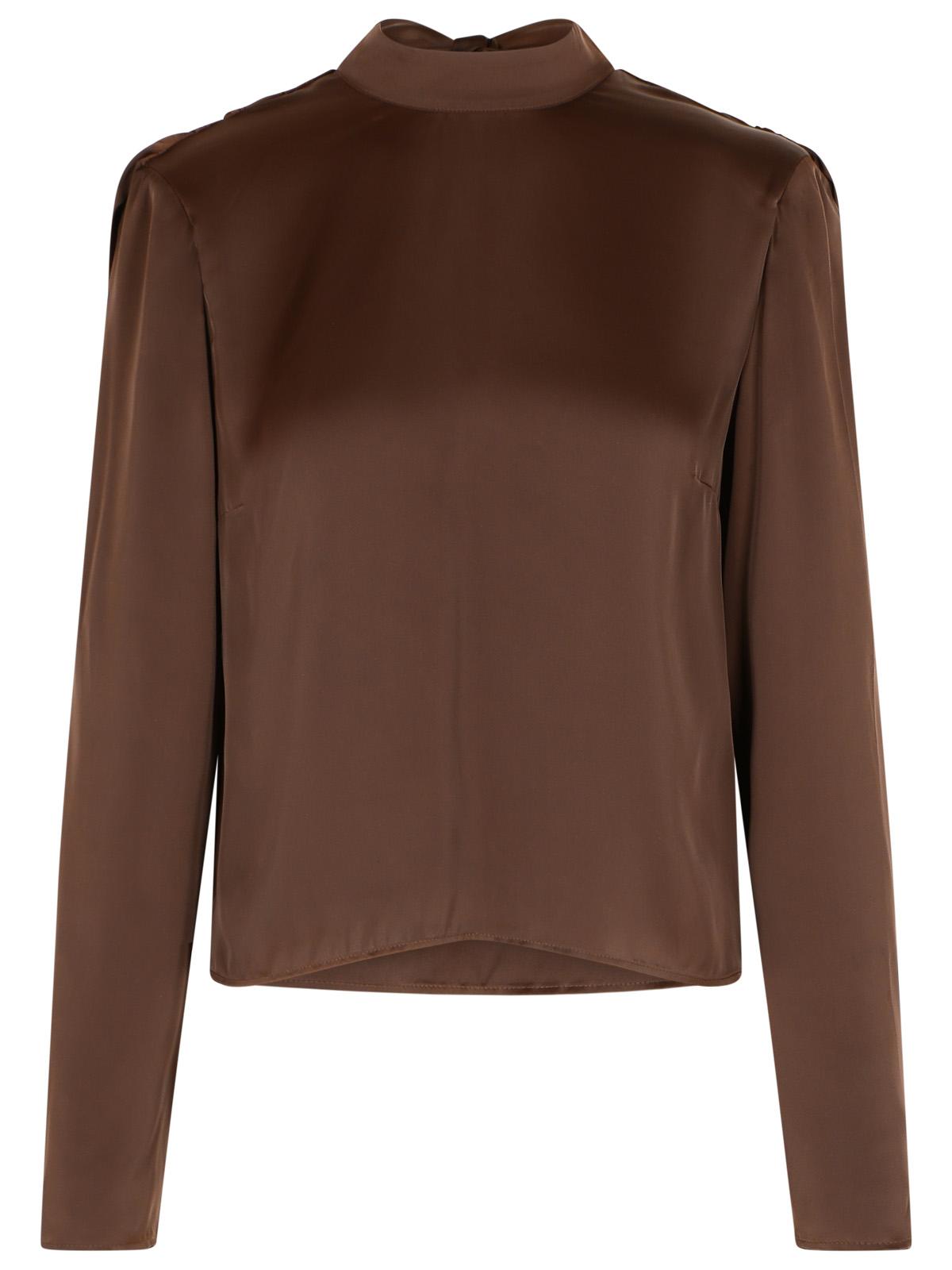 Rotate 'Bowina' Brown Polyester Blouse Women ROTATE