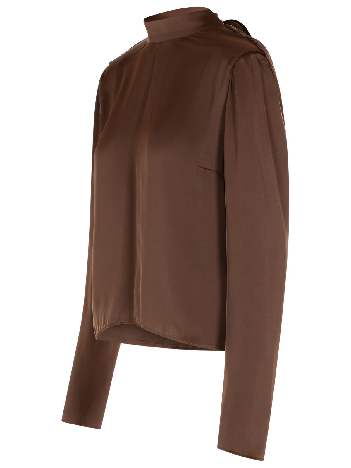 Rotate 'Bowina' Brown Polyester Blouse Women ROTATE