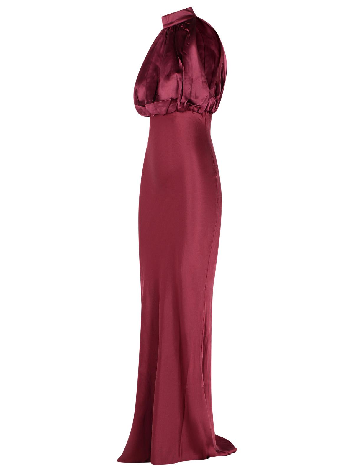 Rotate Kalina' Burgundy Silk Dress Women ROTATE