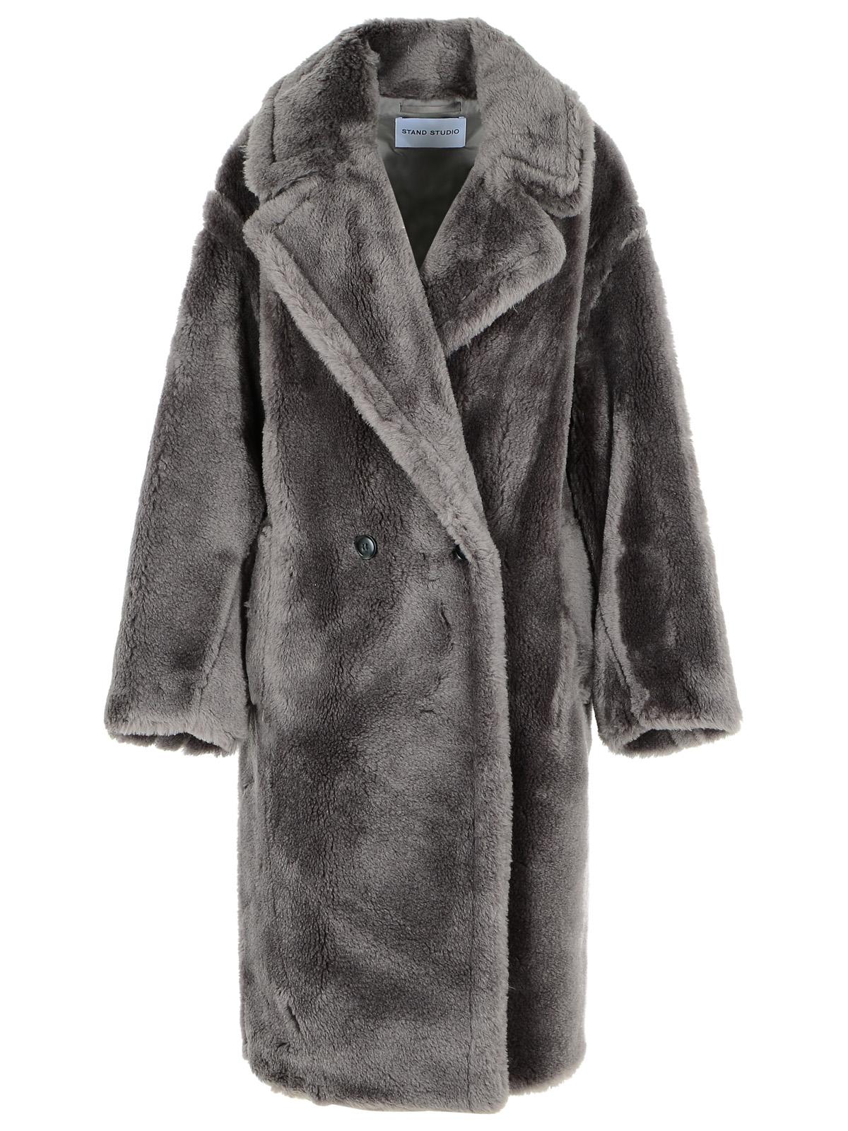 Stand Studio 'Biba' Grey Wool Coat Women STAND STUDIO
