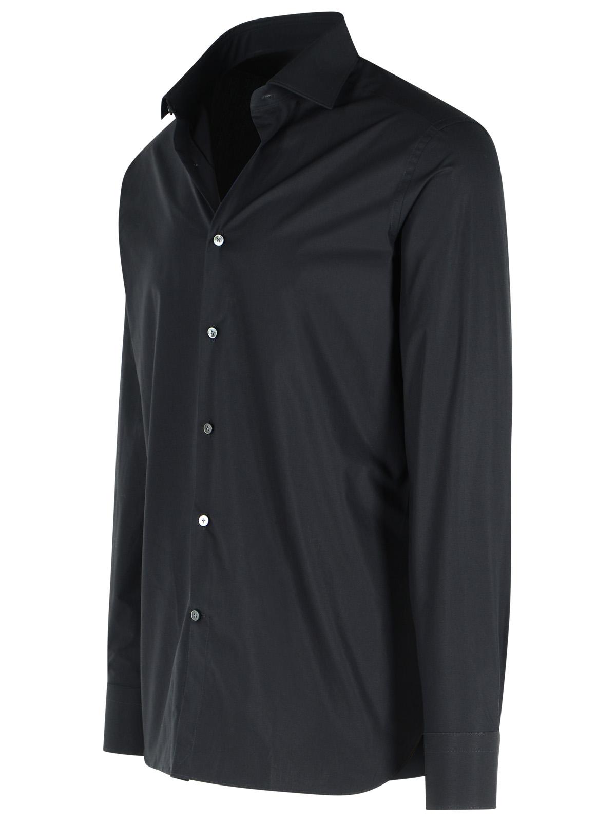 Zegna 'Trofeo' Dark Blue Cotton Shirt Men ZEGNA