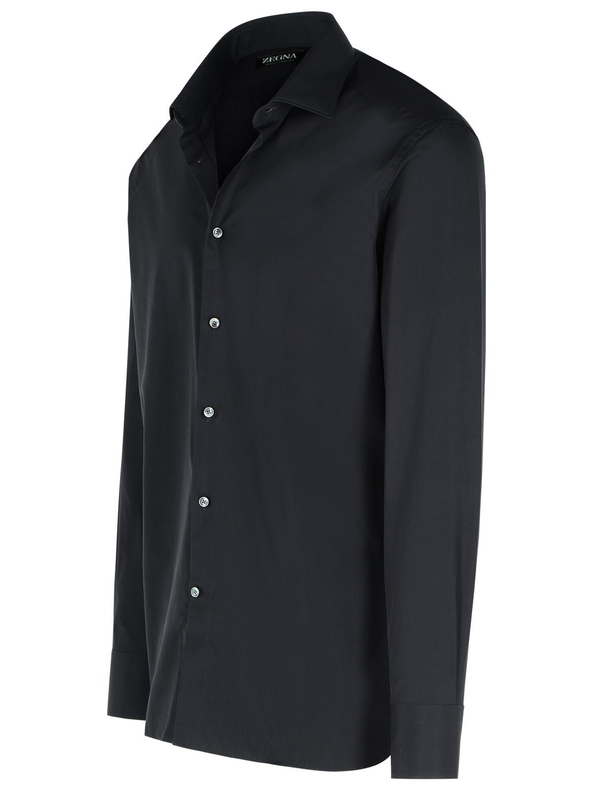 Zegna 'Trofeo' Black Cotton Shirt Men ZEGNA