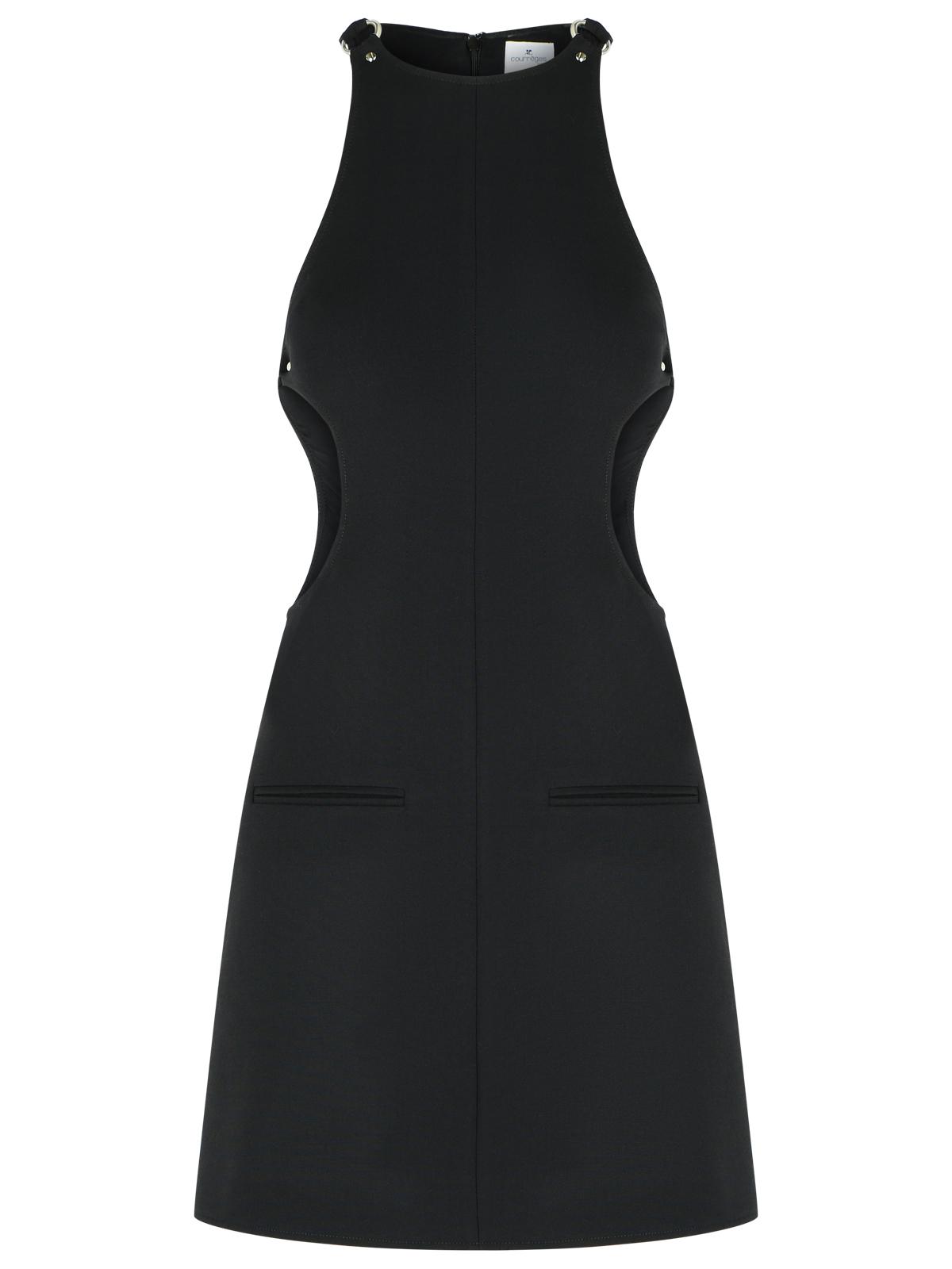 Courreges Black Wool Blend Dress Women COURREGES
