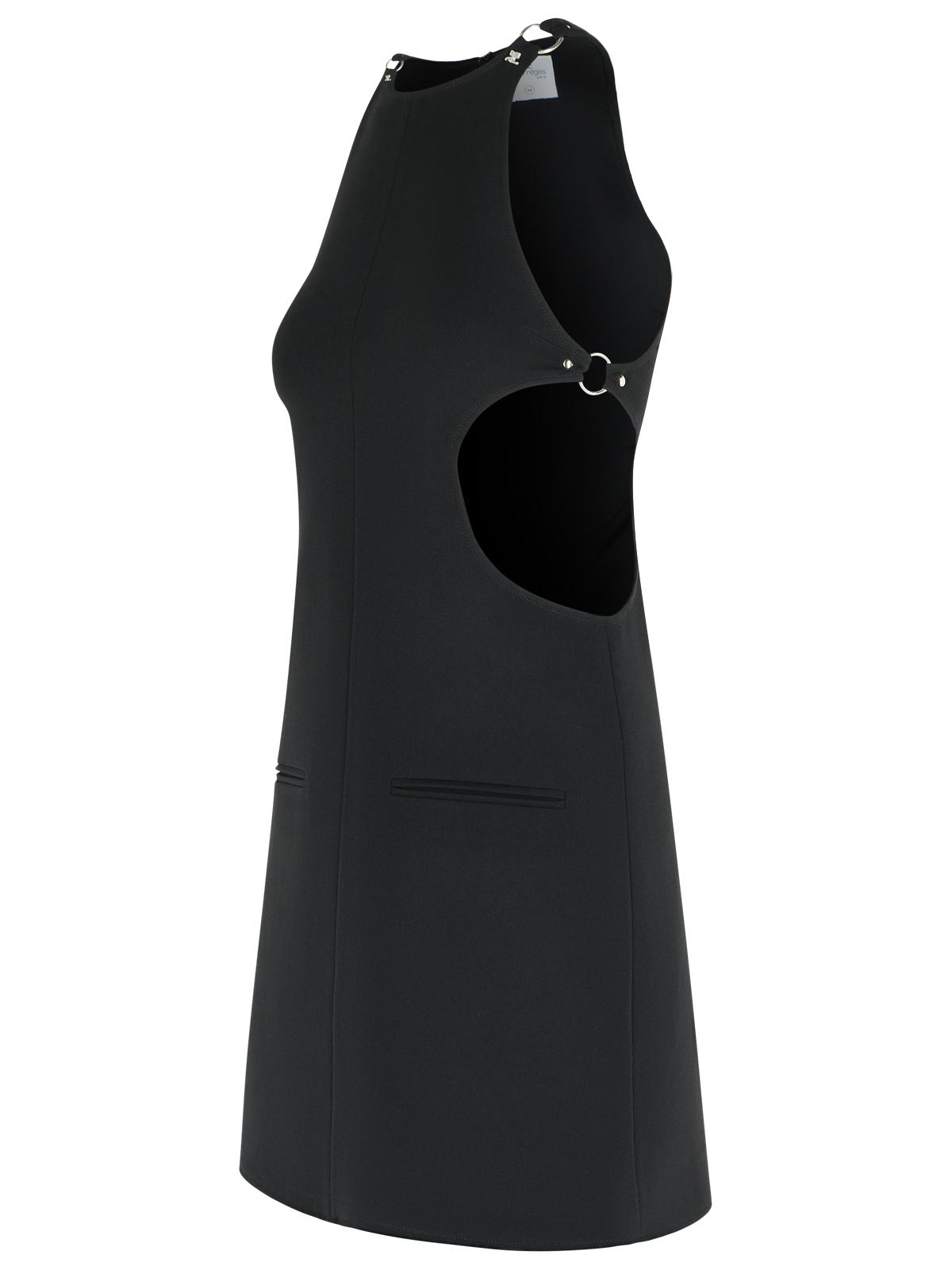 Courreges Black Wool Blend Dress Women COURREGES