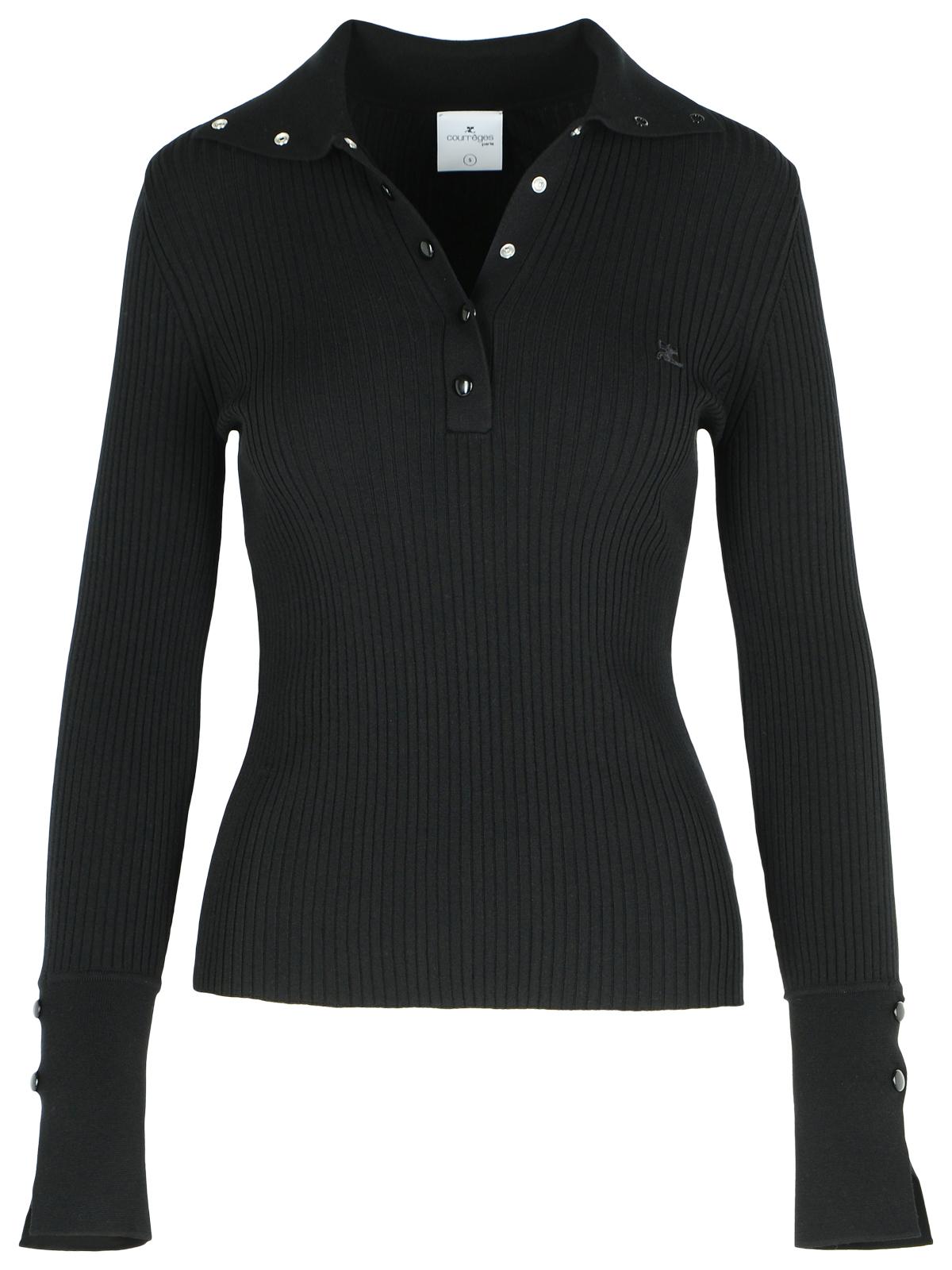 Courreges Black Polyester Blend Sweater Women COURREGES
