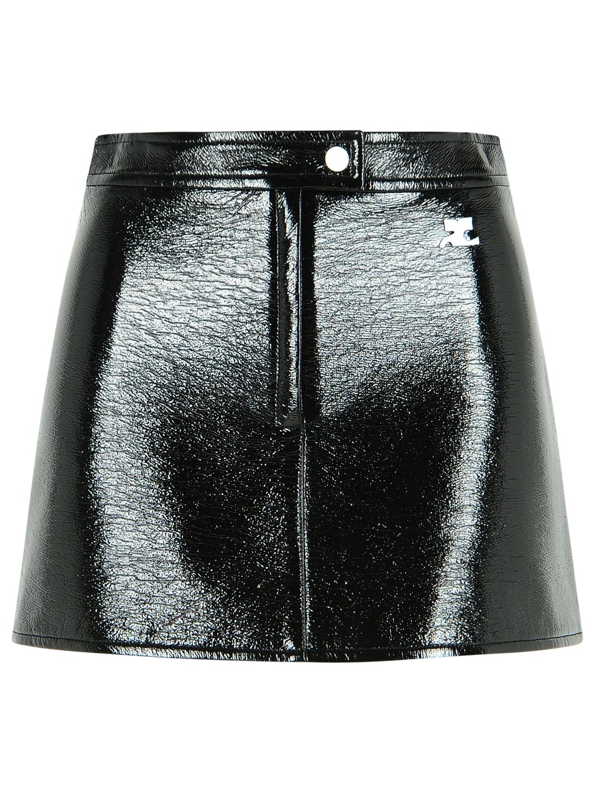 Courreges 'Reedition' Black Cotton Blend Miniskirt Women COURREGES