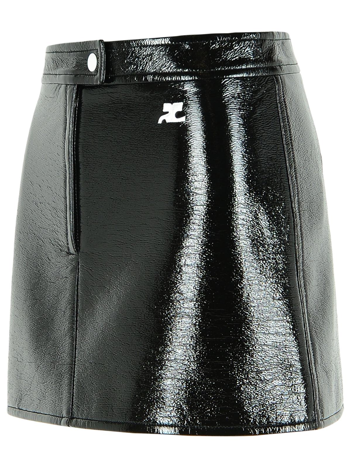 Courreges 'Reedition' Black Cotton Blend Miniskirt Women COURREGES