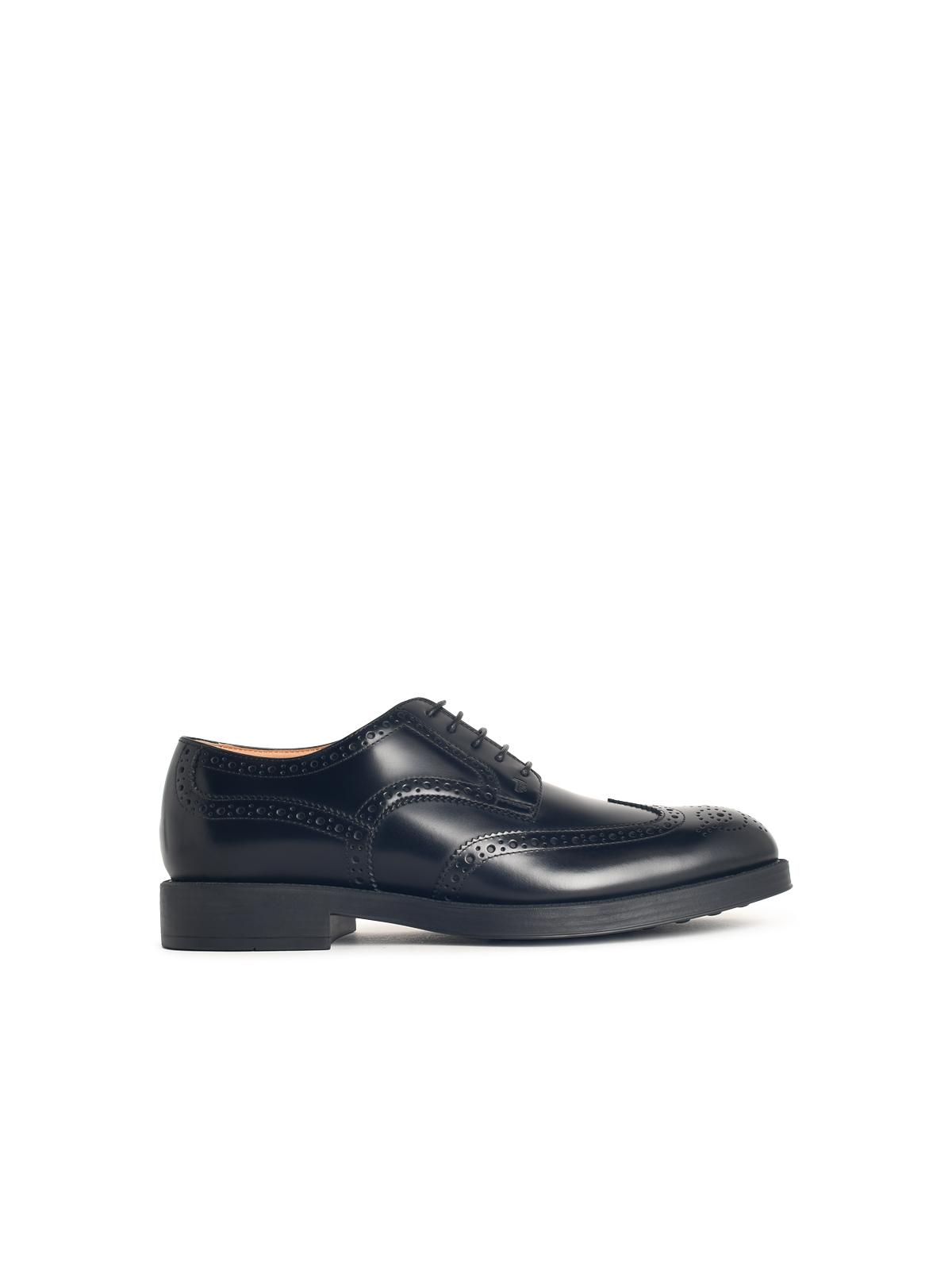 Tod's Black Leather Lace-Up Shoes Men TOD'S