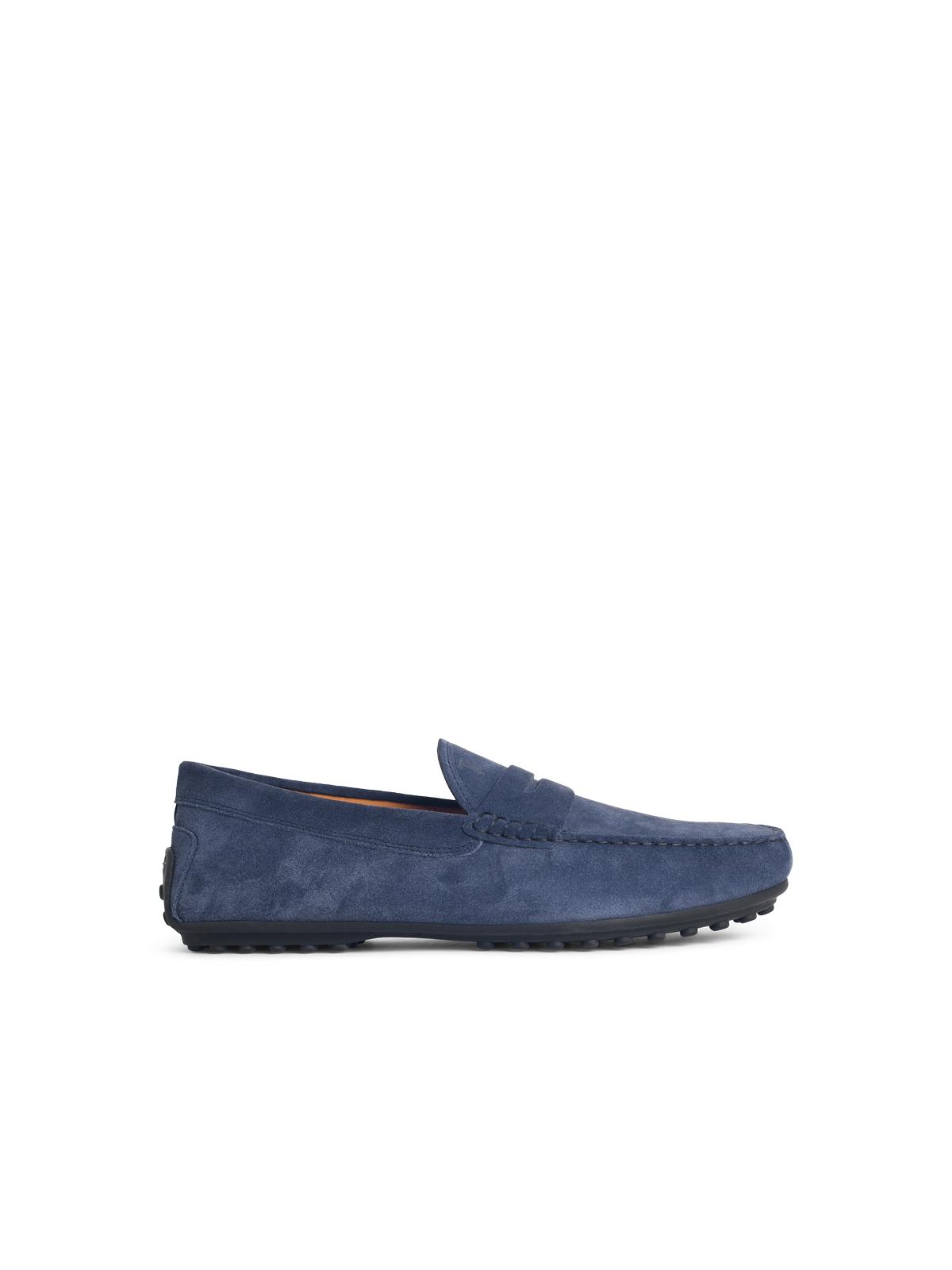 Tod's Blue Suede Loafers Men TOD'S