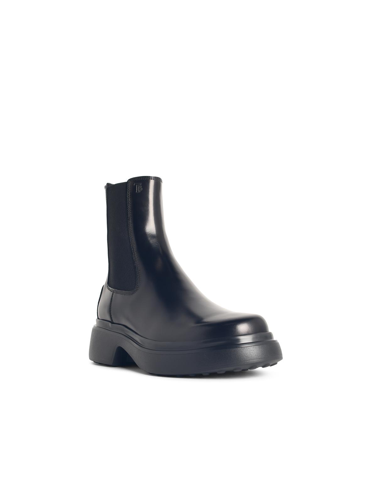 Tod's Black Leather Ankle Boots Women TOD'S