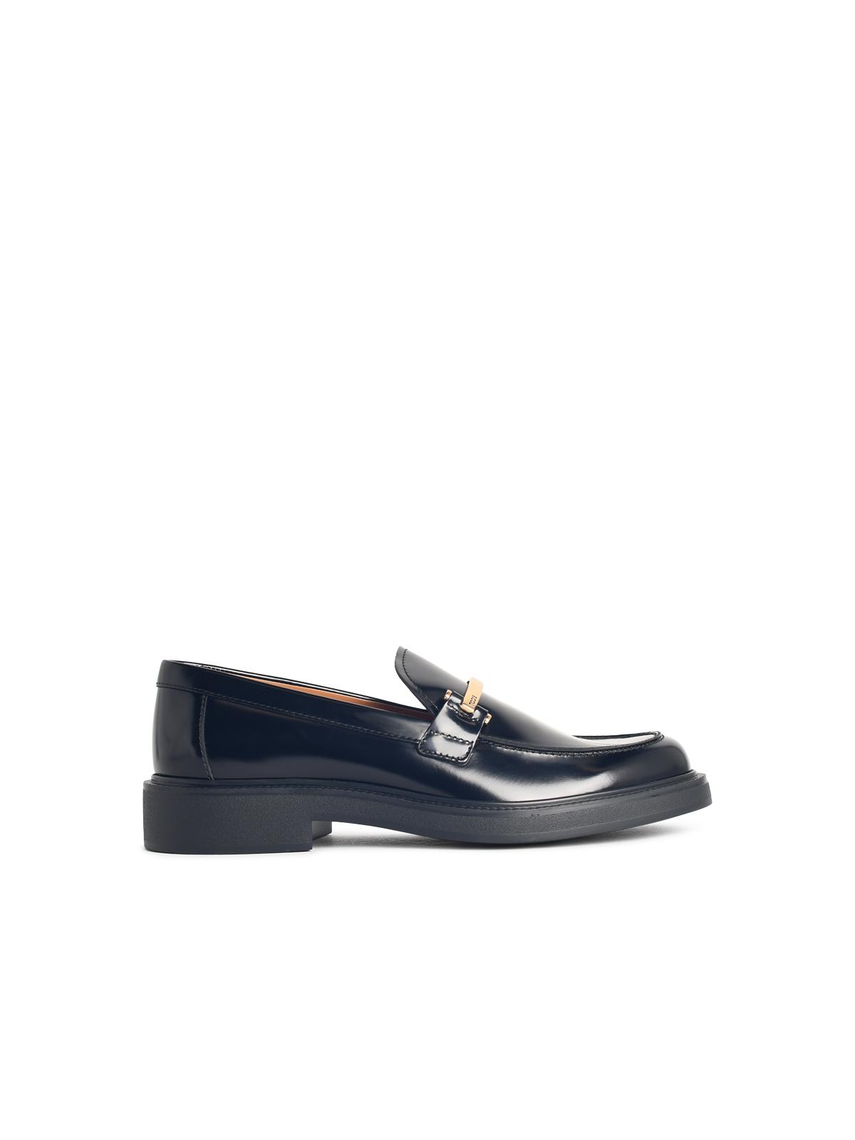 Tod's Black Leather Loafers Women TOD'S
