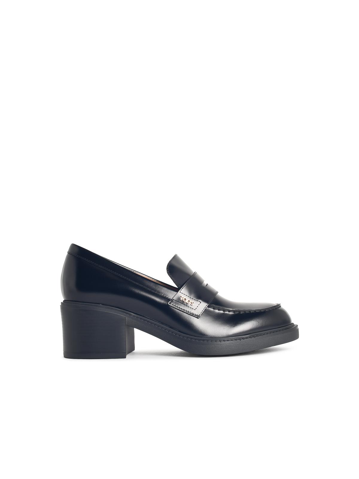 Tod's Black Leather Loafers Women TOD'S