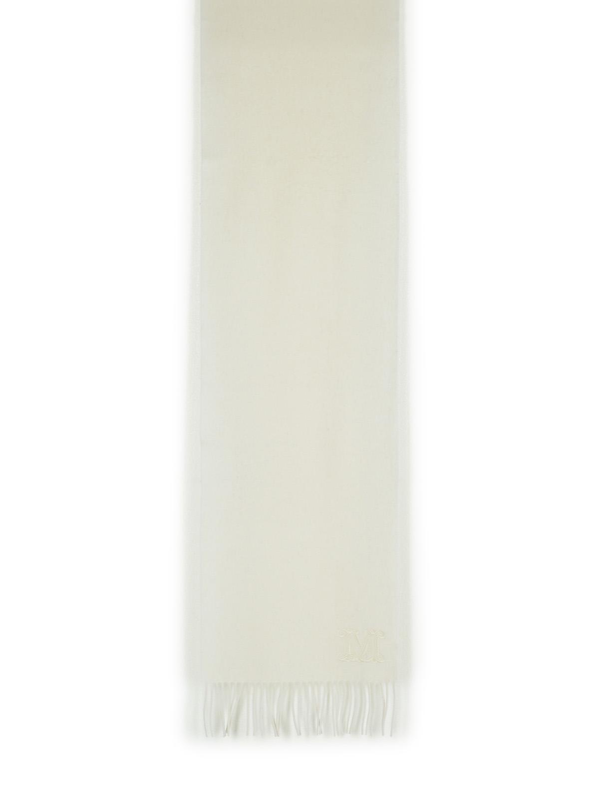 Max Mara 'Wsdalia' Optical White Cashmere Scarf Women MAX MARA