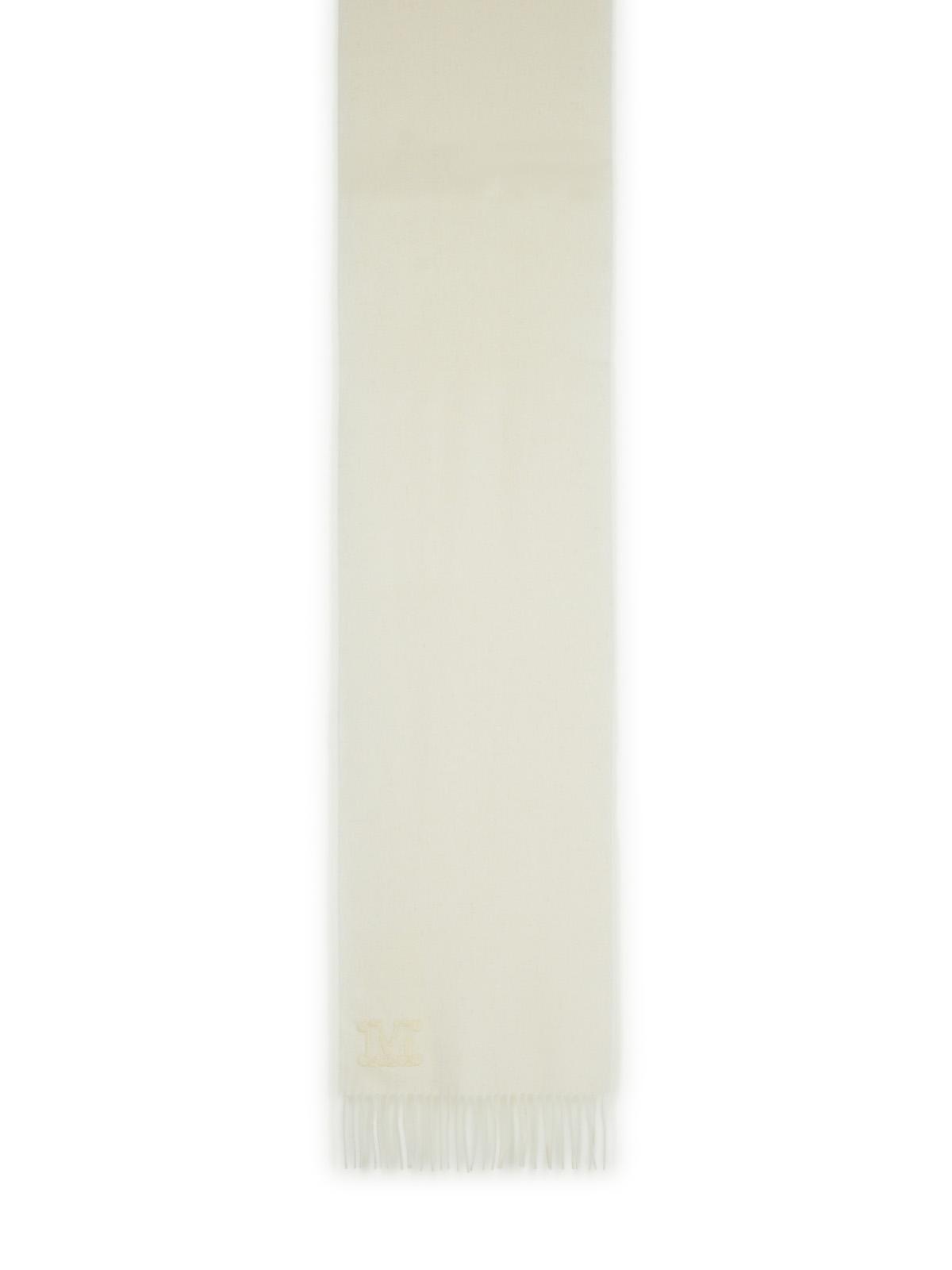 Max Mara 'Wsdalia' Optical White Cashmere Scarf Women MAX MARA