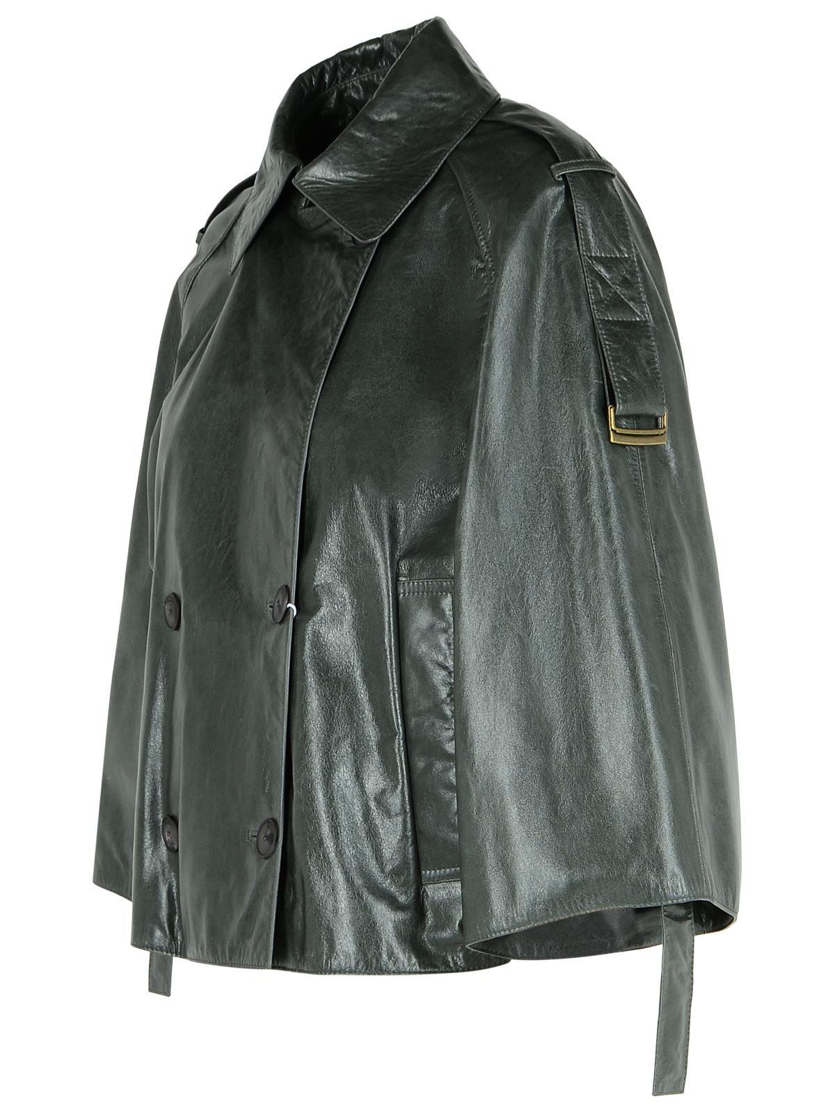 Max Mara 'Tenace' Grey Leather Jacket Women MAX MARA