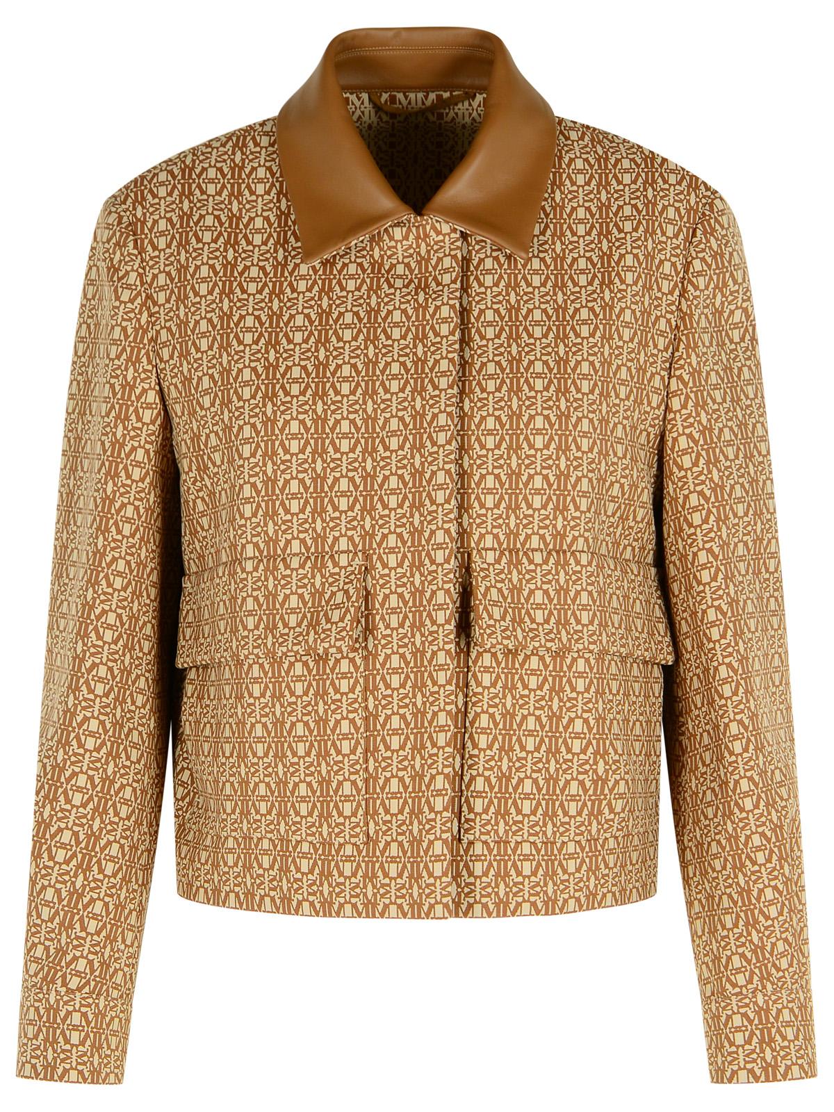 Max Mara 'Viborg' Camel Cotton Jacquard Jacket Women MAX MARA