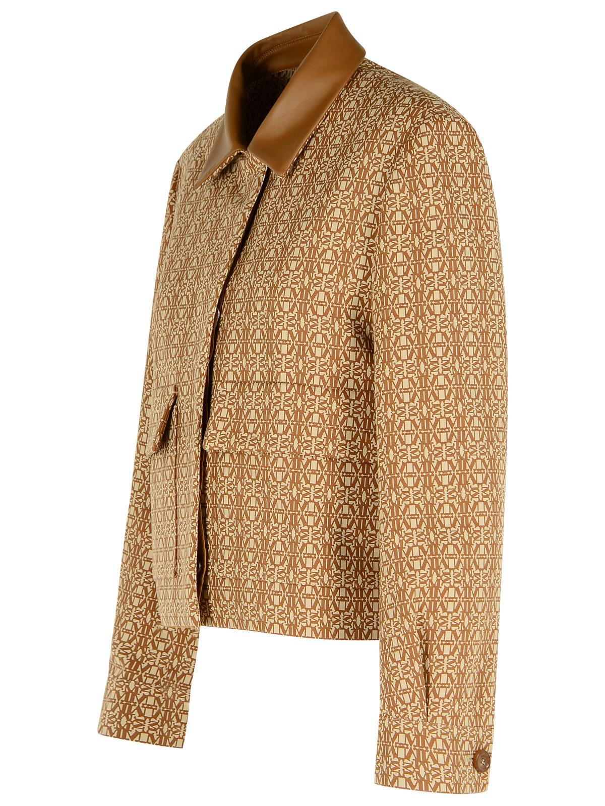 Max Mara 'Viborg' Camel Cotton Jacquard Jacket Women MAX MARA