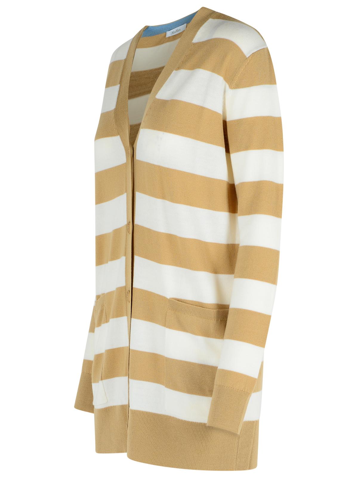 Max Mara 'Fiemme' Virgin Wool Sand Cardigan Women MAX MARA