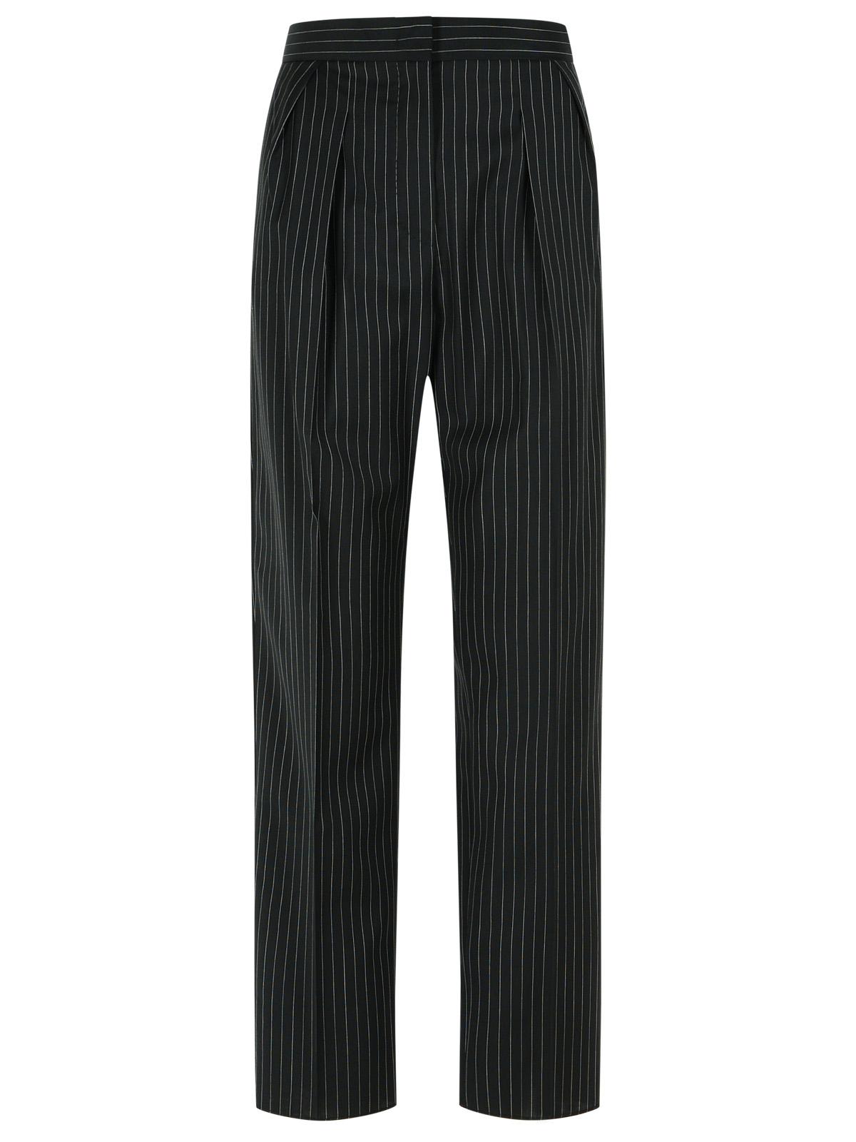 Max Mara 'Sesamo Carrot' Black Virgin Wool Tela Pants Women MAX MARA
