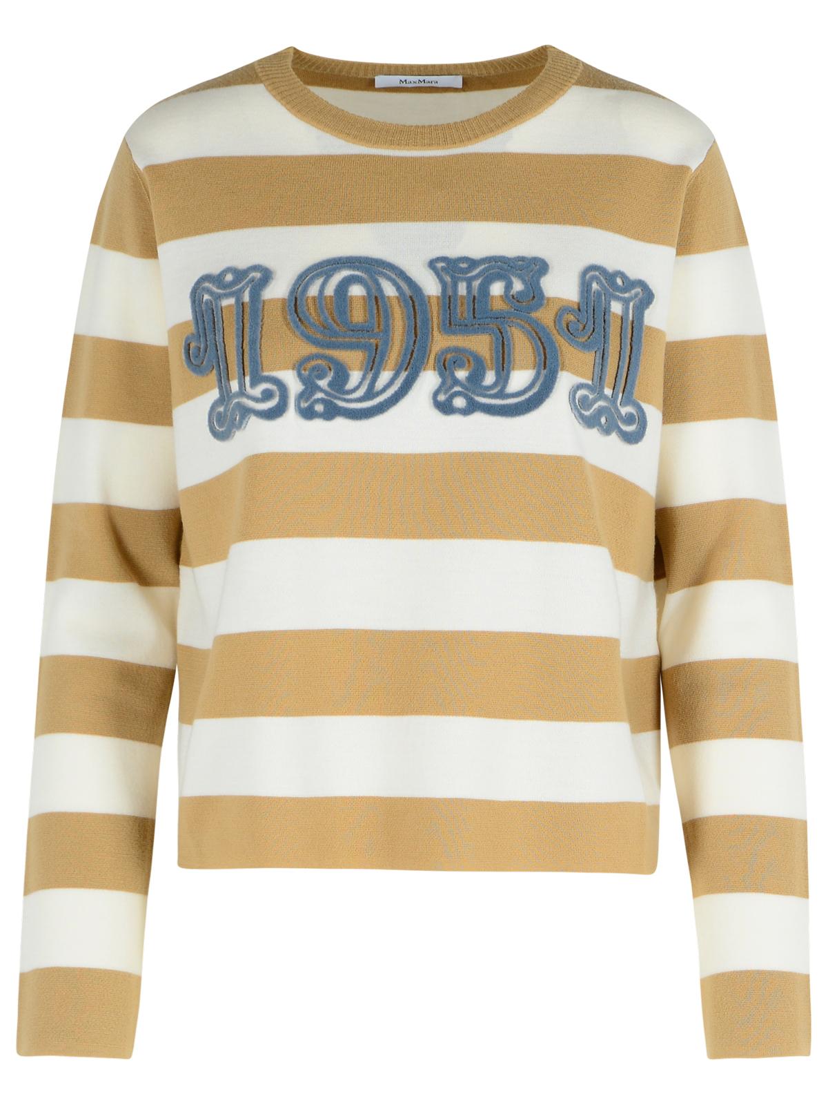 Max Mara 'Viterbo' Sand Virgin Wool Sweater Women MAX MARA