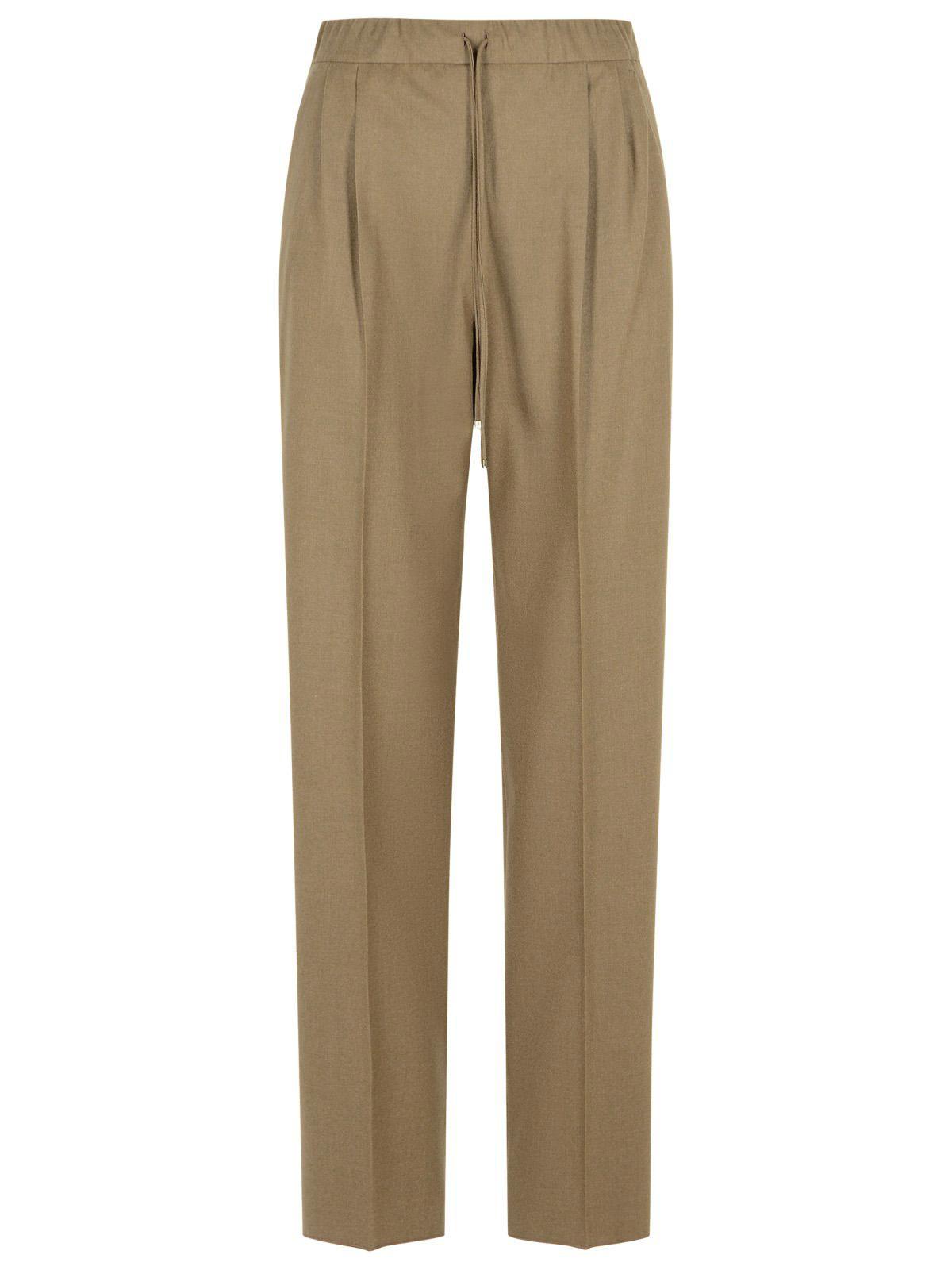 Max Mara 'Gatti' Dove-Gray Cashmere Drawstring Pants Women