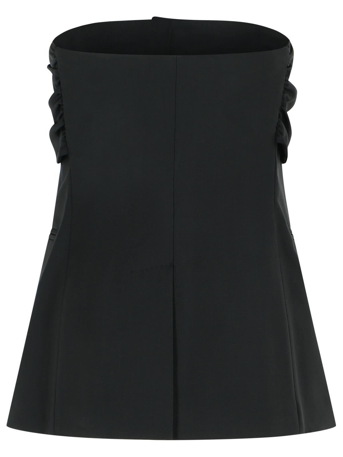 Max Mara 'Veruska' Black Virgin Wool Bustier Top Women MAX MARA
