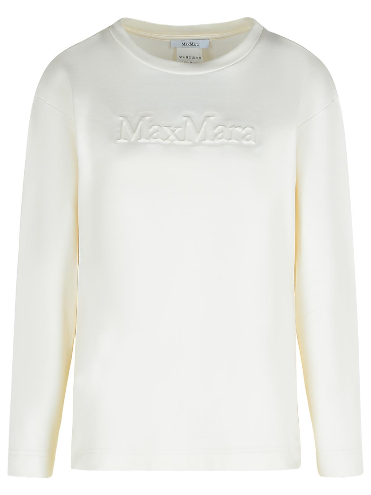 Max Mara 'Berma' Sweatshirt In White Silk And Cotton Women MAX MARA