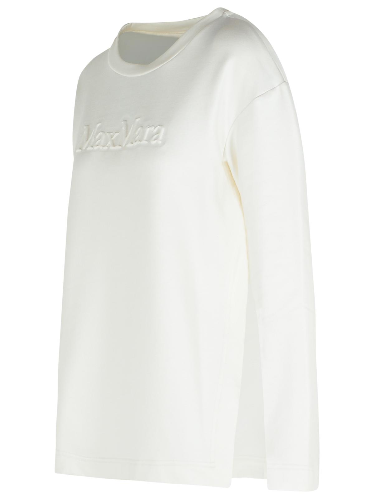 Max Mara 'Berma' Sweatshirt In White Silk And Cotton Women MAX MARA