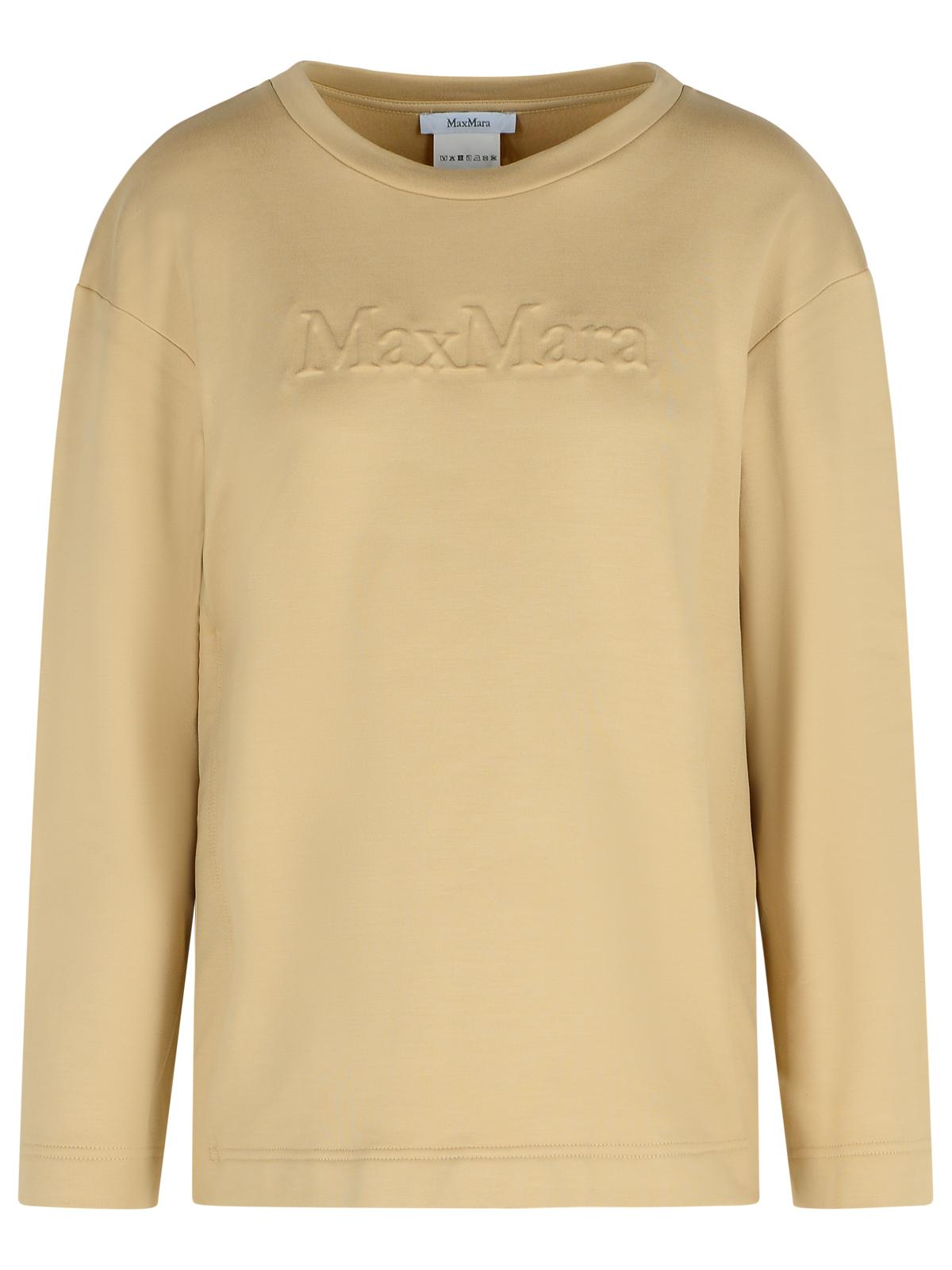 Max Mara 'Berma' Sweatshirt In Silk And Caramel Cotton Women MAX MARA