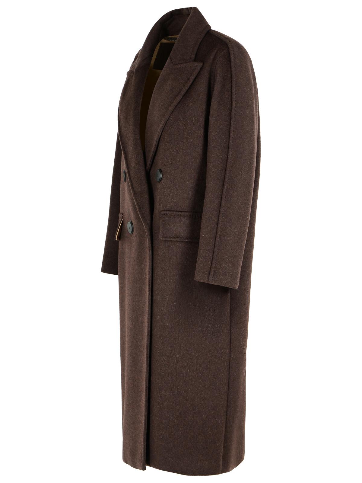 Max Mara Male Over Coat In Cachemire, Alpaca And Brown Wool Women MAX MARA