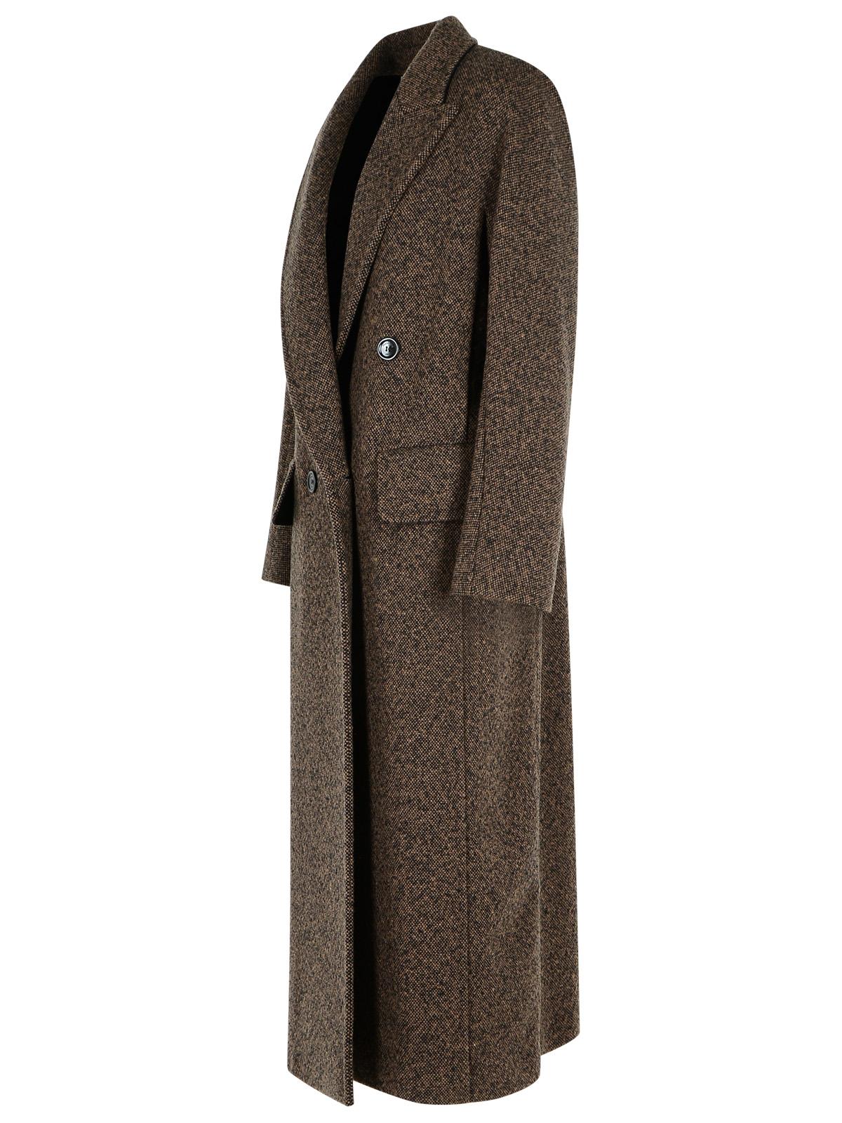 Max Mara 'Arco 1234' Chocolate Virgin Wool Coat Women MAX MARA