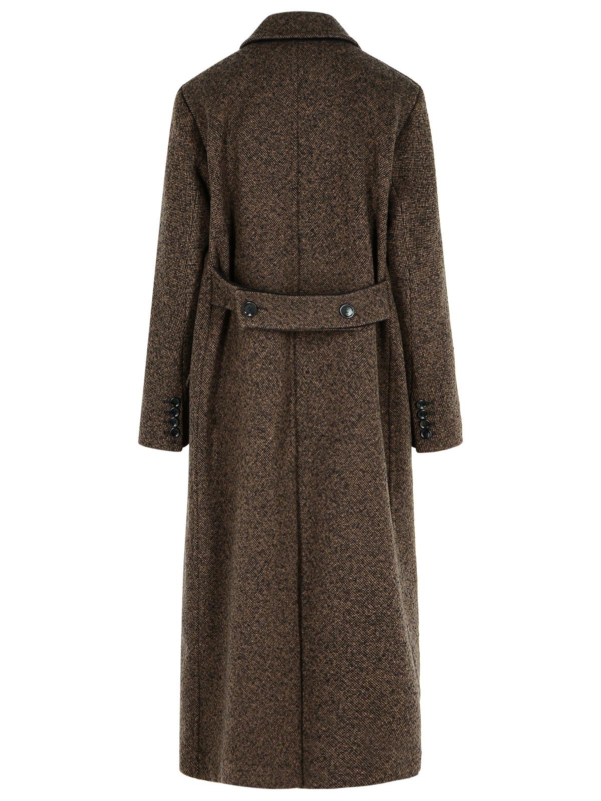 Max Mara 'Arco 1234' Chocolate Virgin Wool Coat Women MAX MARA