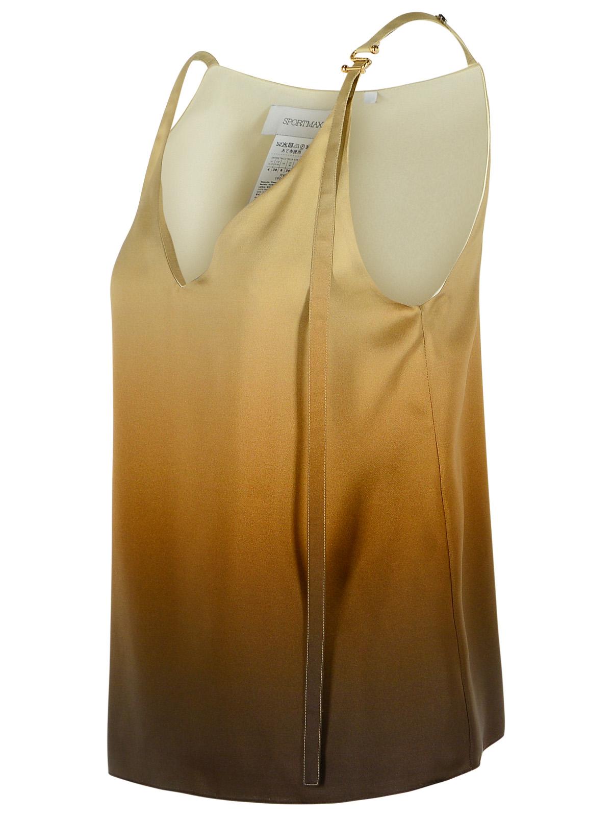 Sportmax 'Alcuno' Beige Gradient Silk Top Women SPORTMAX