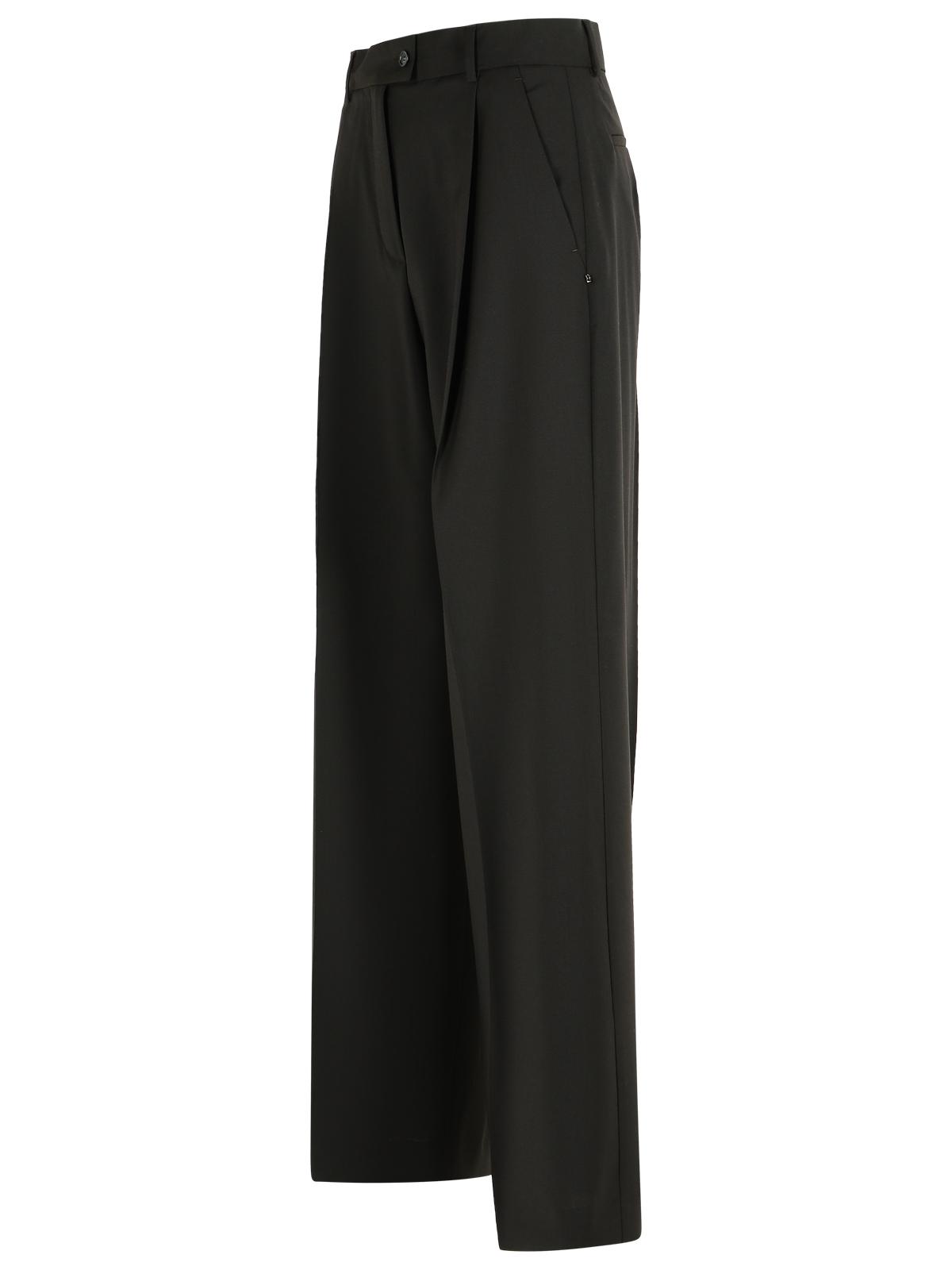 Sportmax 'Vela' Dark Brown Virgin Wool Pants Women SPORTMAX