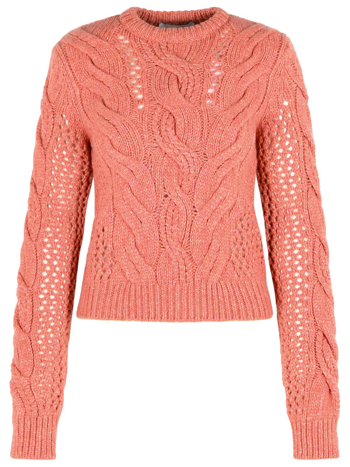 Sportmax 'Radio' Crewneck Sweater With Pink Wool Blend Braids Women SPORTMAX