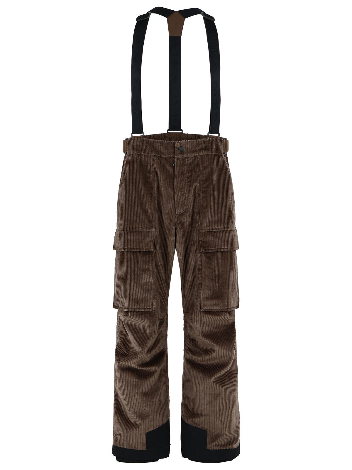 Moncler Grenoble Brown Corduroy Padded Ski Overalls Men MONCLER GRENOBLE