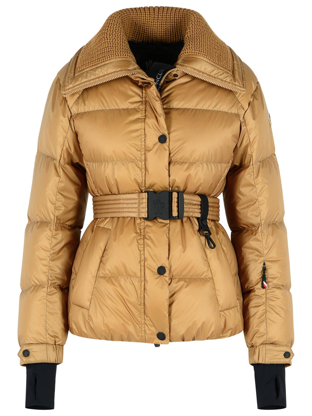 Moncler Grenoble Padded 'Bataillouse' Ski Jacket With Camel Beige Polyamide Belt Women MONCLER GRENOBLE