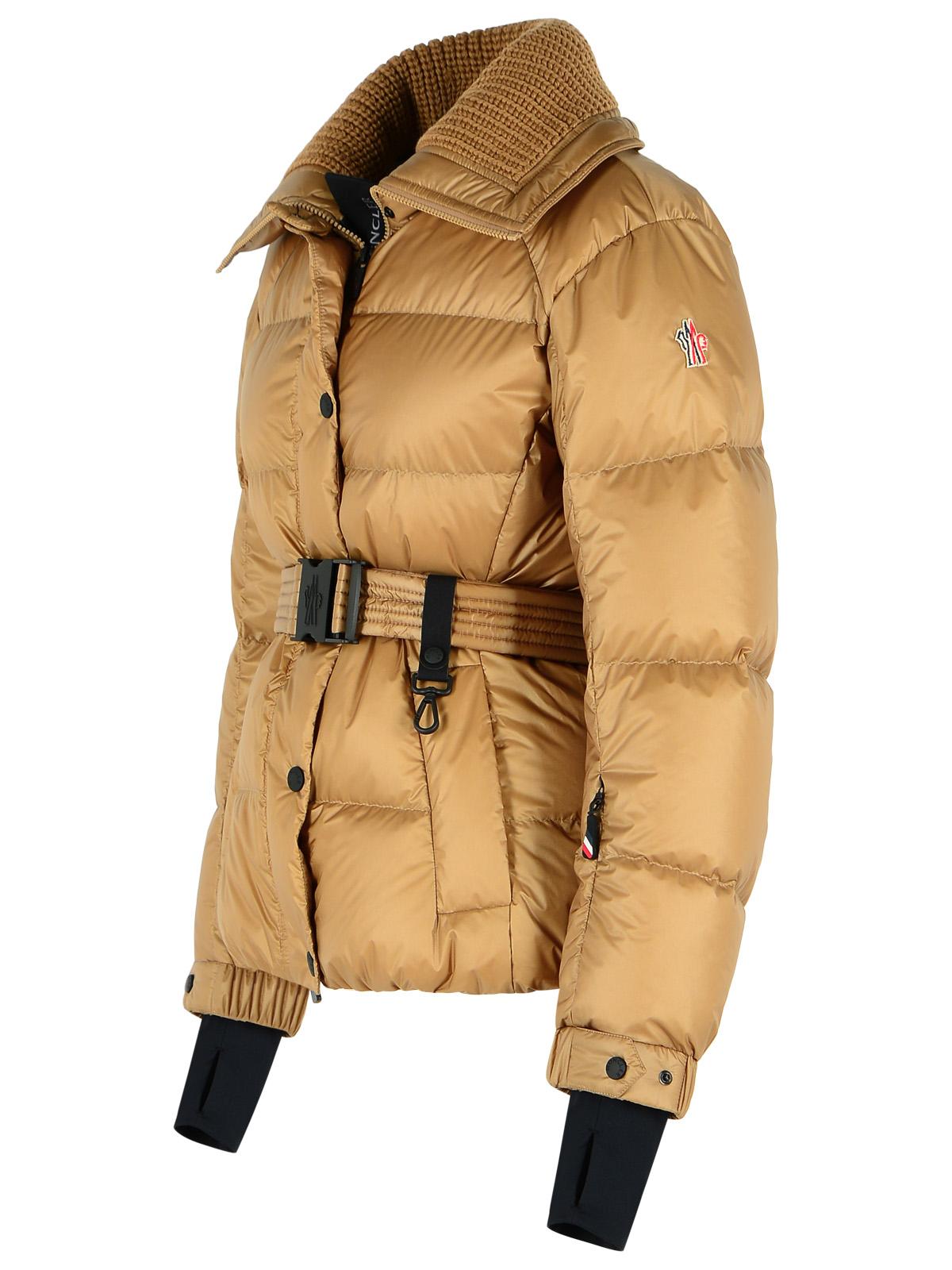Moncler Grenoble Padded 'Bataillouse' Ski Jacket With Camel Beige Polyamide Belt Women MONCLER GRENOBLE