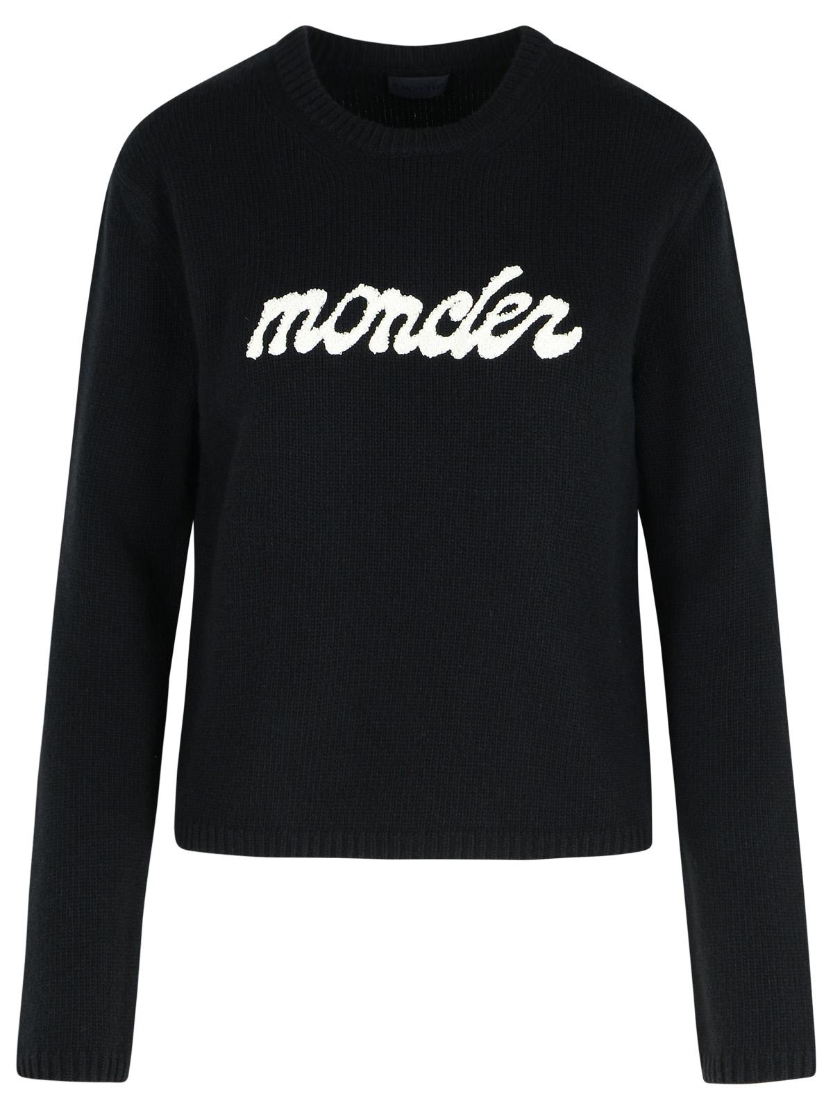 Moncler Black Virgin Wool And Cashmere Sweater Women MONCLER
