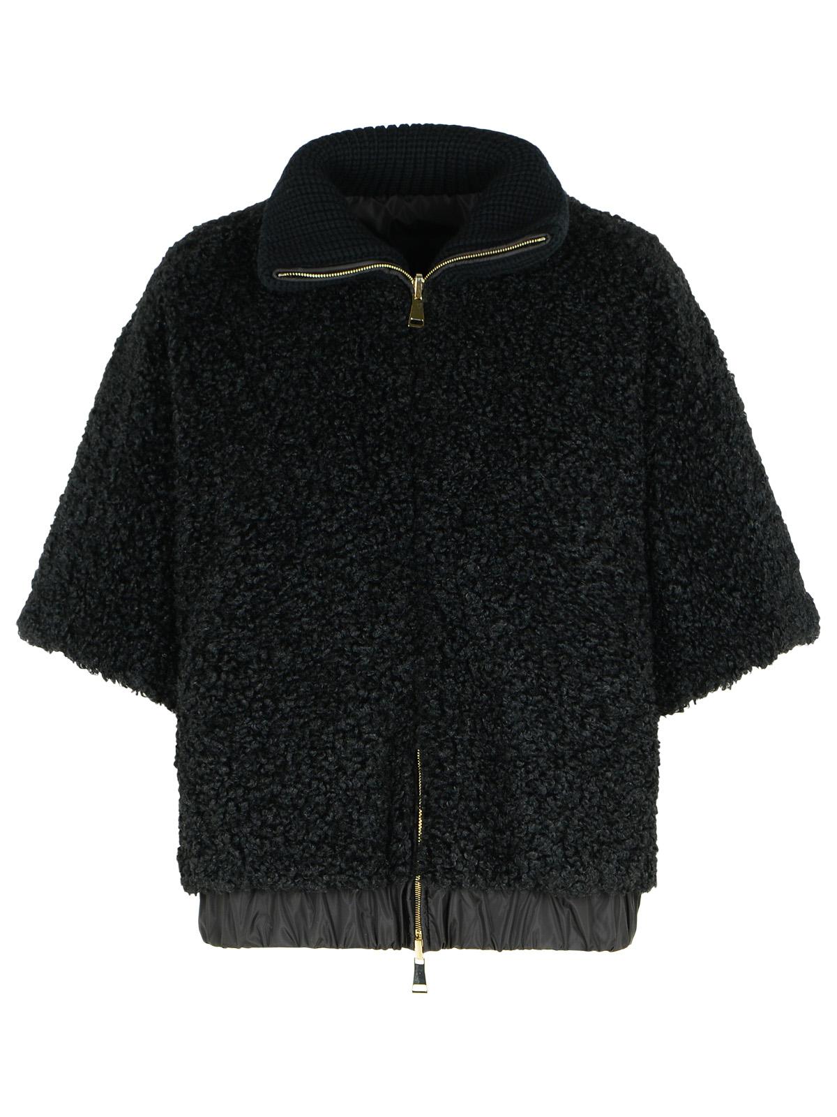 Moncler Reversible Hood In Black Polyester Women MONCLER