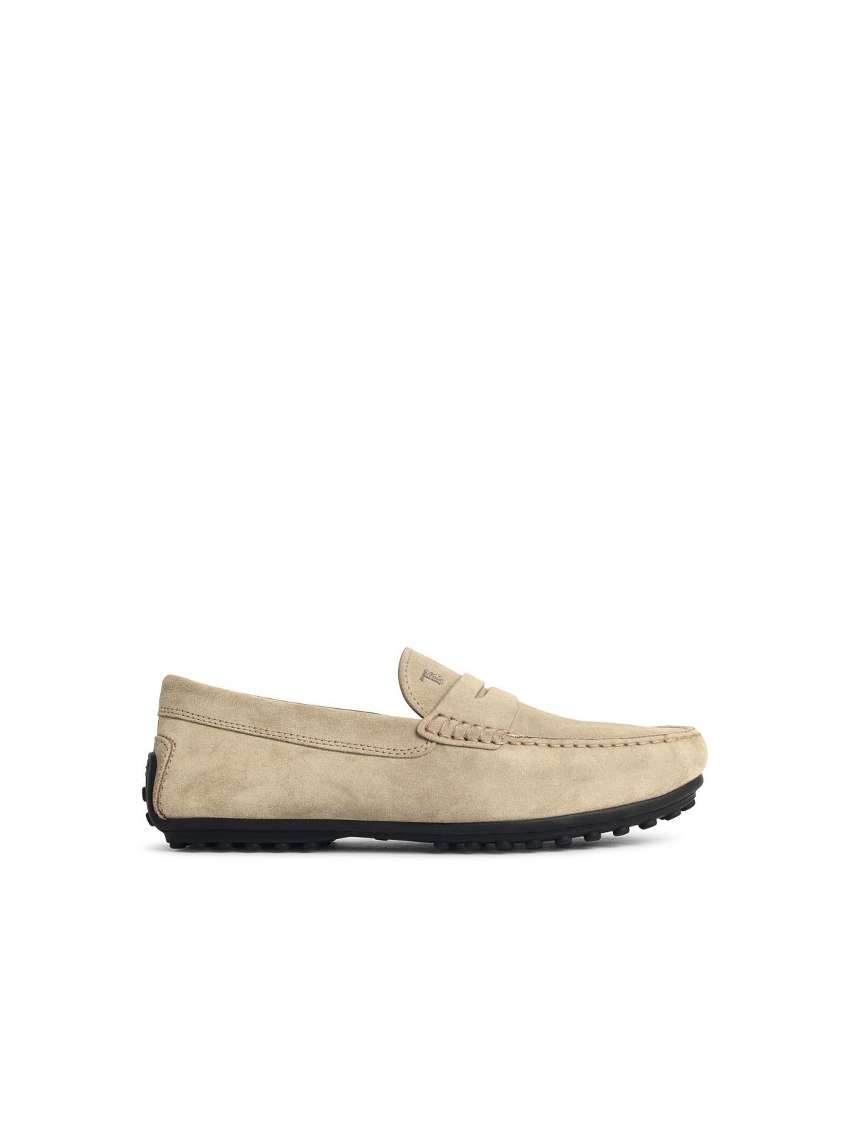 Tod's 'City Gommino' Beige Suede Loafers Men TOD'S
